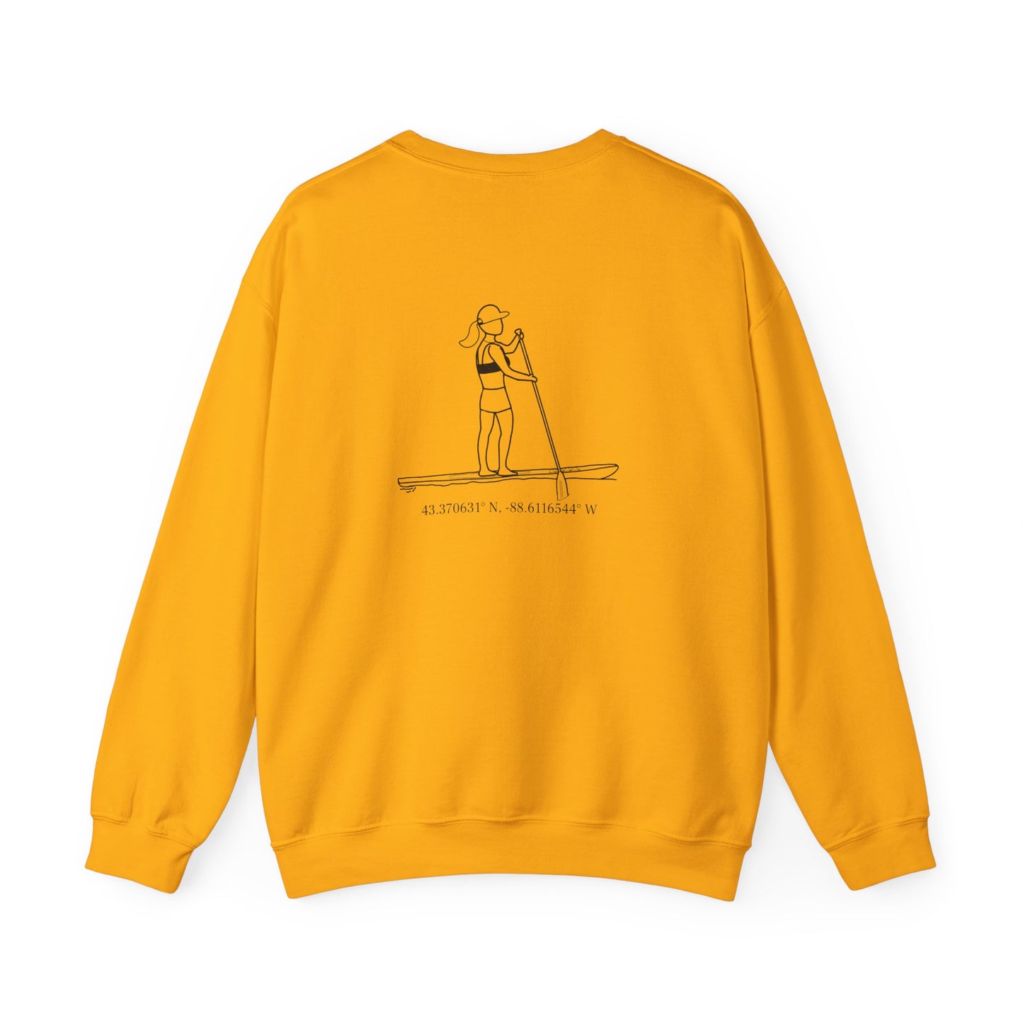 Paddle Board Girl - Sinissippi Lake Unisex Heavy Blend™ Crewneck Sweatshirt
