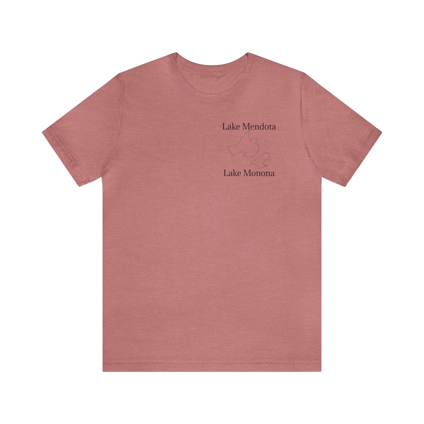 Mendota/Monona , sailboat Badger Logo - Bella & Canvas Short Sleeve