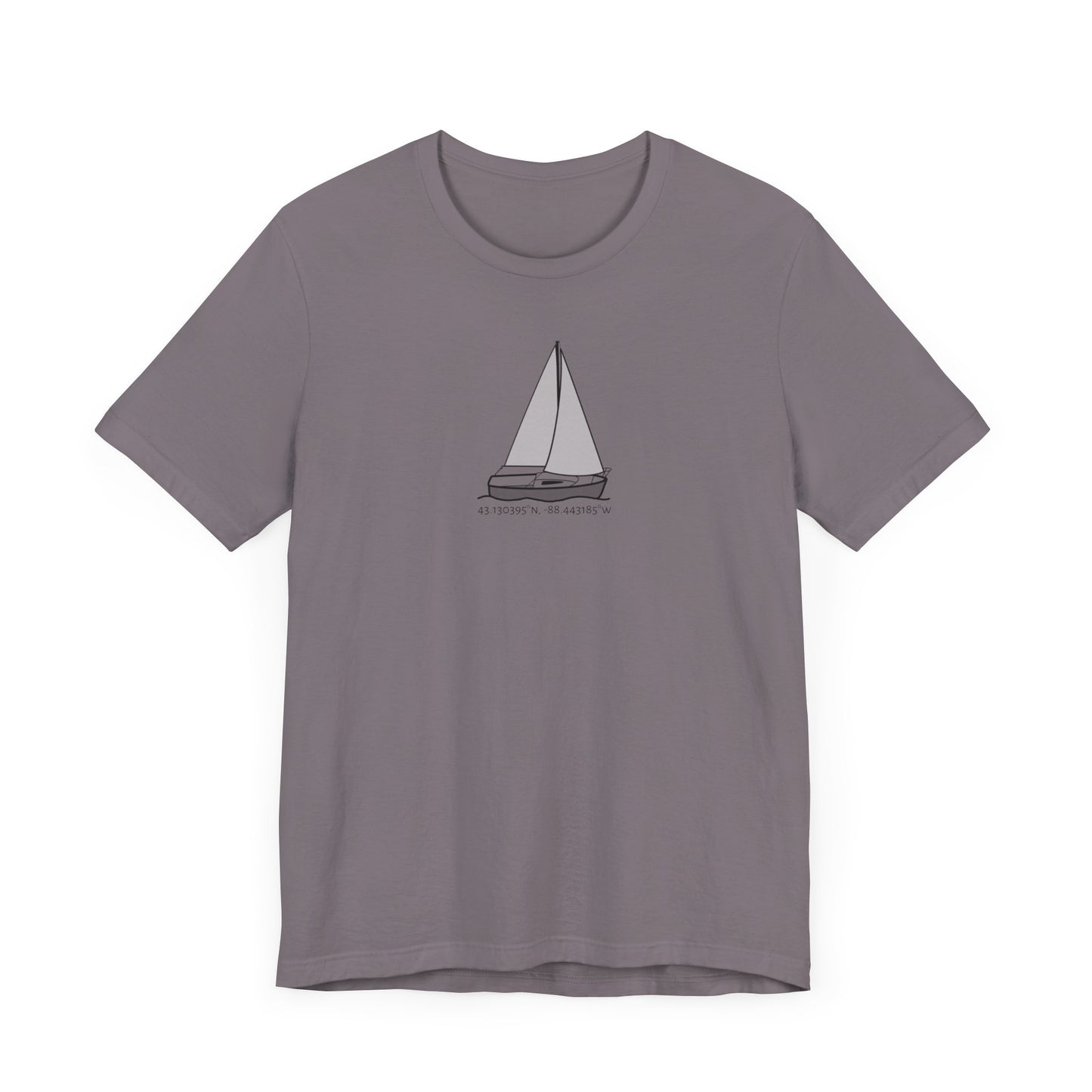 Unisex Lightweight Short Sleeve Tee (Comfort Sailboat Design)