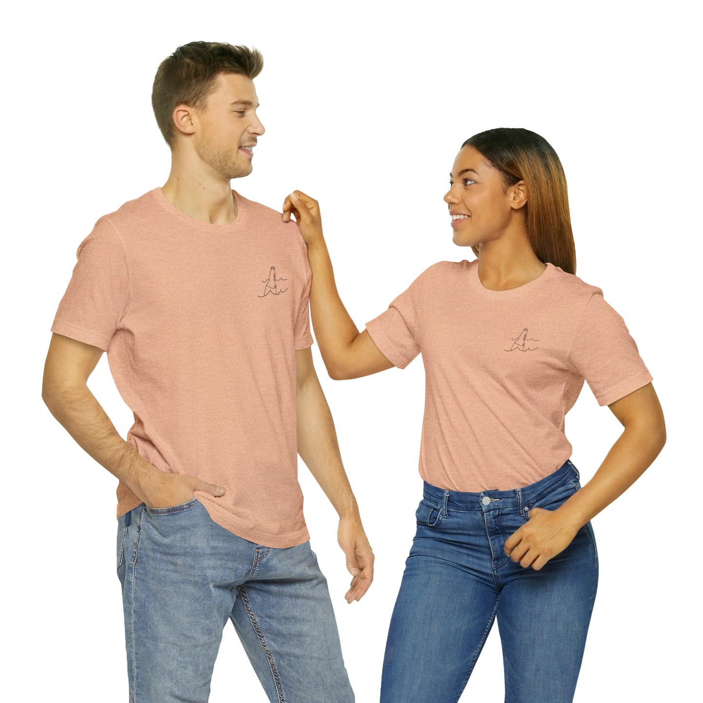 Bottle Patch - lac LaBelle Unisex Lightweight Short Sleeve Tee