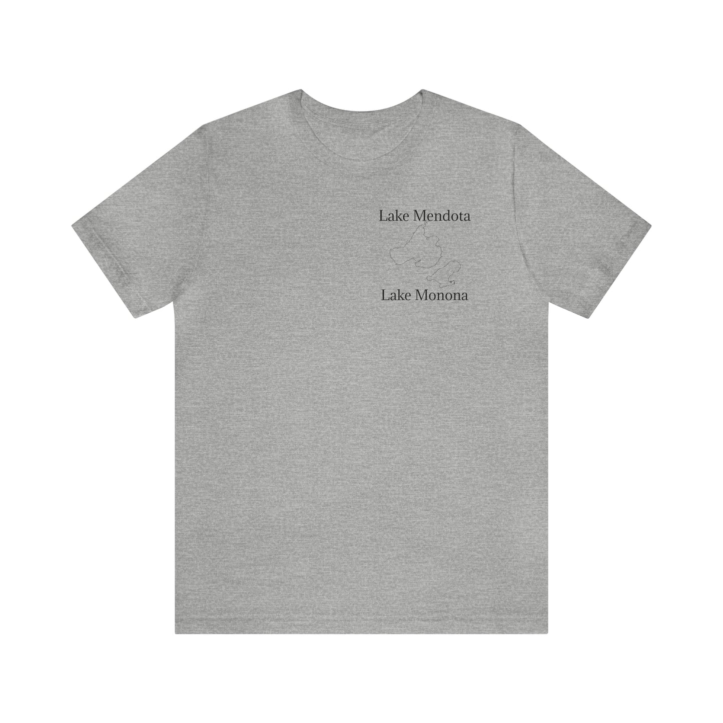 Mendota/Monona , sailboat Badger Logo - Bella & Canvas Short Sleeve