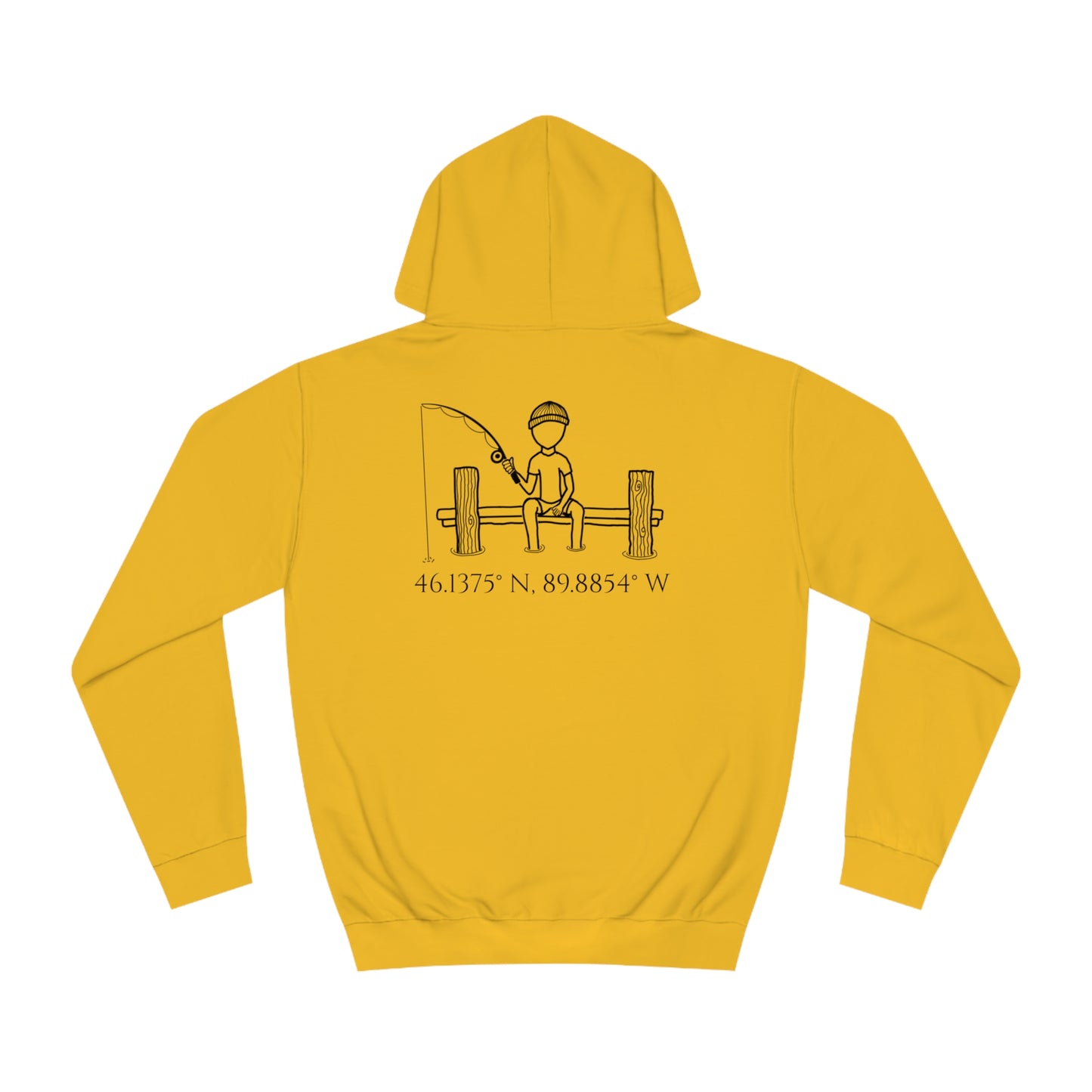 Manitowish Waters Fishing Off Dock - Unisex Hoodie Medium Weight