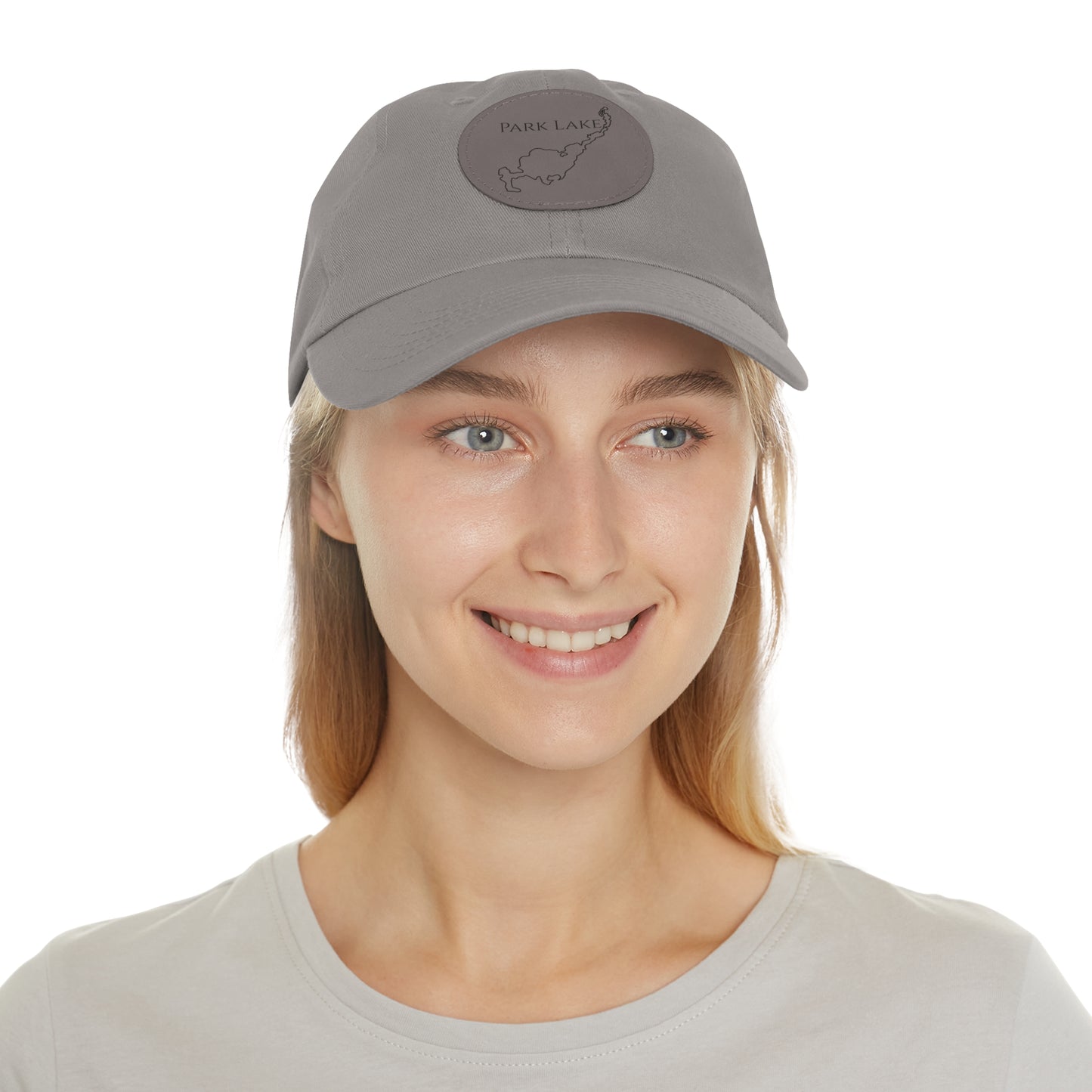 Park Lake Embroidered Hat with Leather Patch