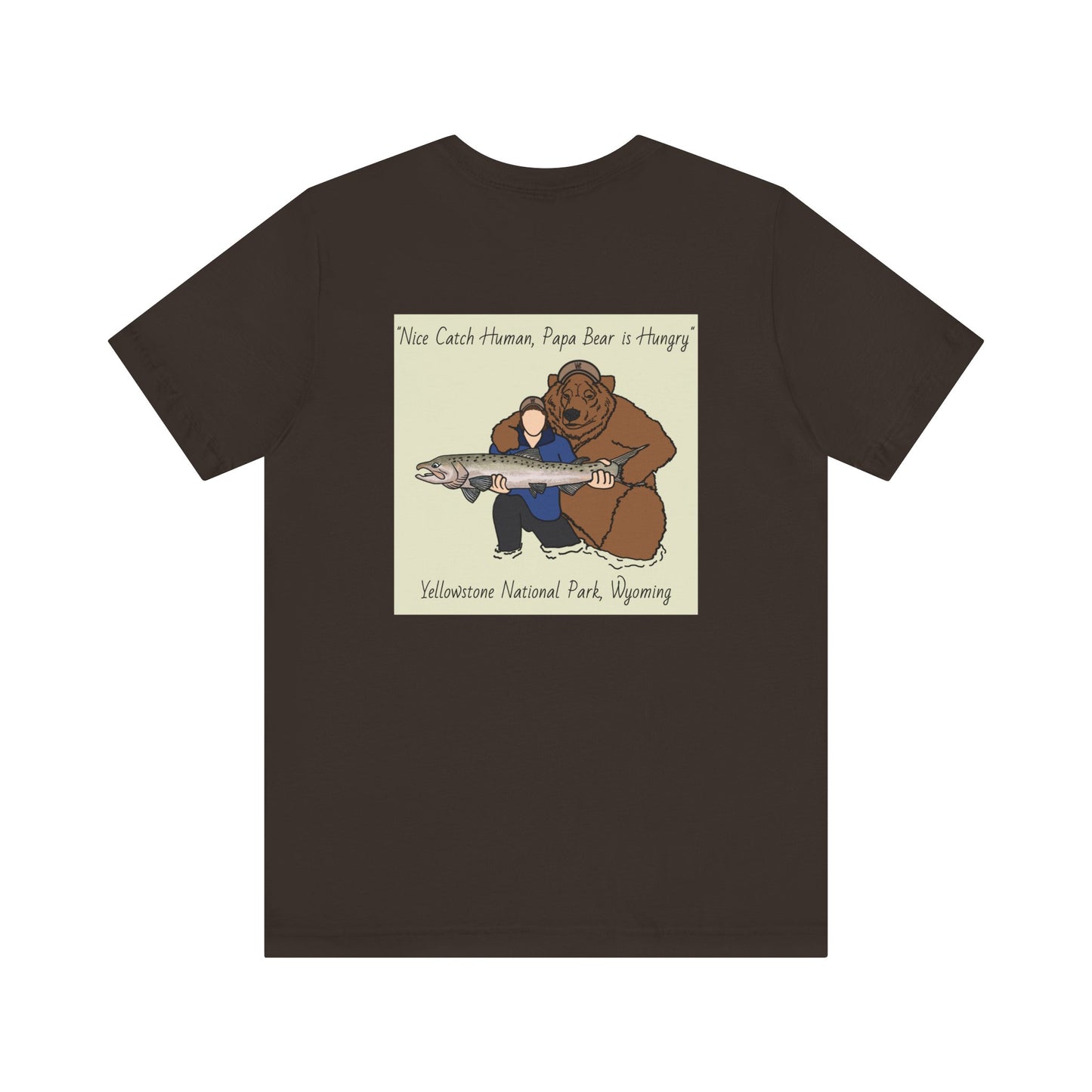 Papa Bear Yellowstone National Park Unisex Lightweight Short Sleeve Tee