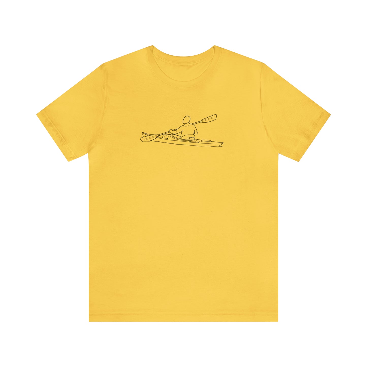 Lac LaBelle, Kayak Front - Unisex Lightweight Short Sleeve Tee