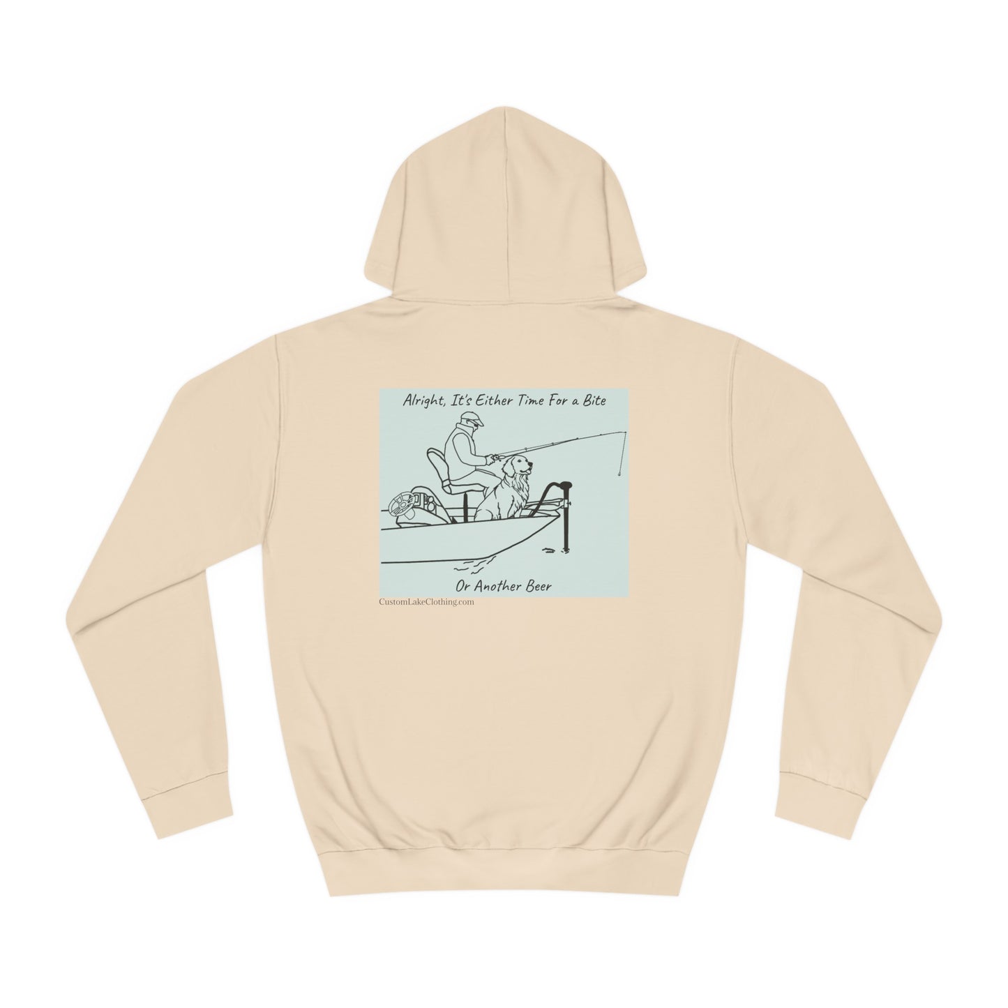 Kayak Dog - Golden Retriever Bite or Beer - Unisex Hoodie Medium Weight