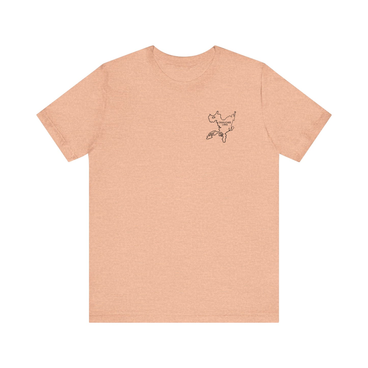 Bow fishing and Okauchee Lake Model - Unisex Lightweight Short Sleeve Tee