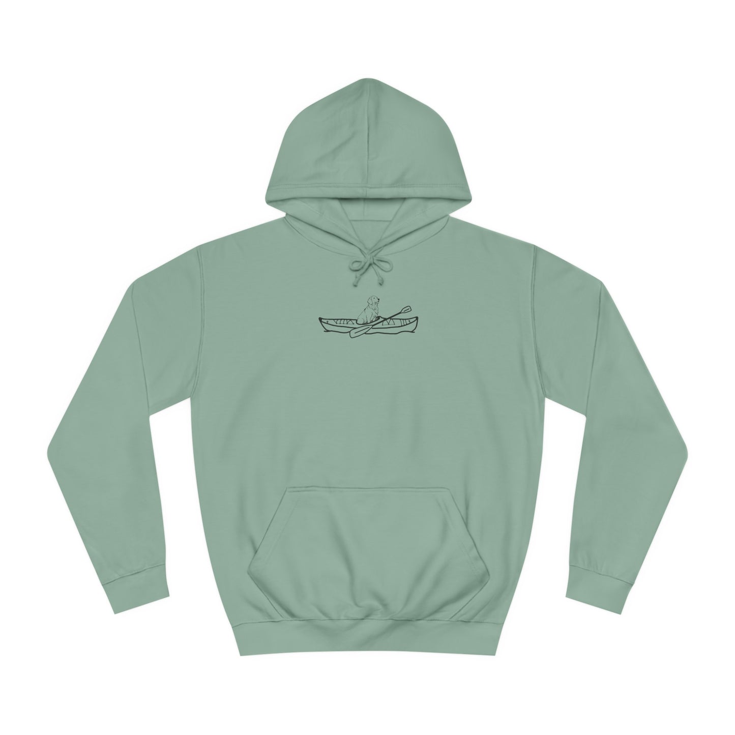 Kayak Dog - Golden Retriever Plain - Unisex Medium Weight Hoodie