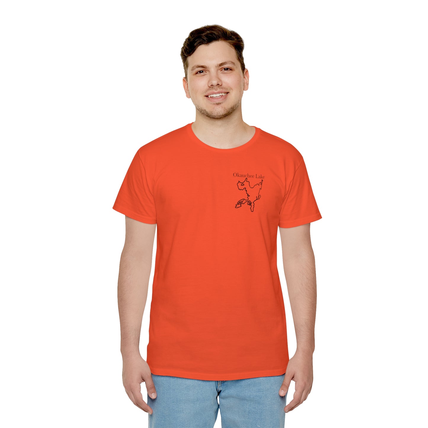 Okauchee Lake, kayak back - Unisex Lightweight short sleeve