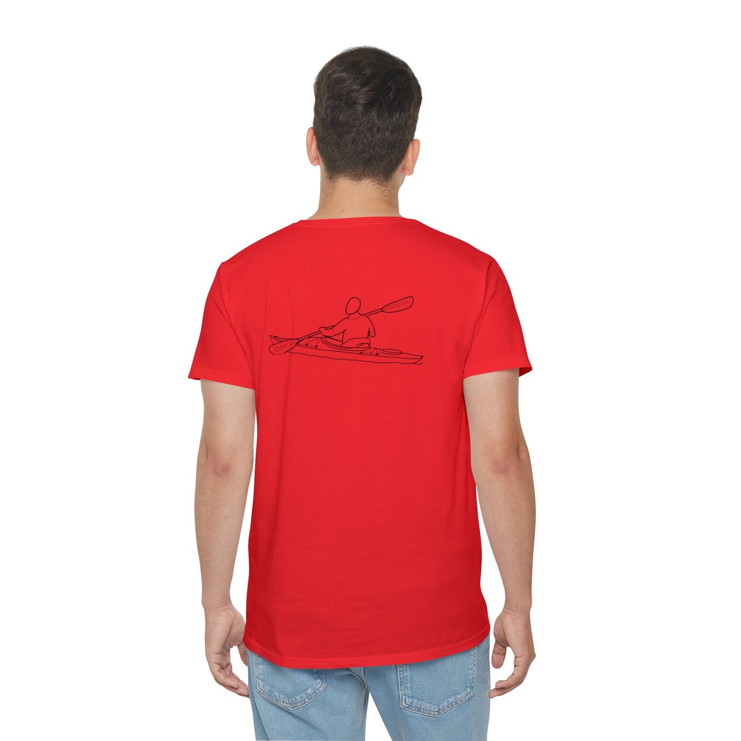 Okauchee Lake, kayak back - Unisex Lightweight short sleeve