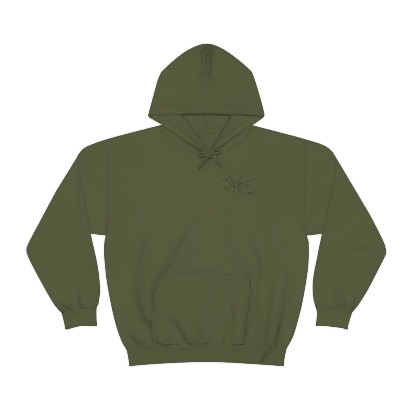 Manitowish Waters Surfing Sketch - Unisex Heavy Blend Hooded Sweatshirt