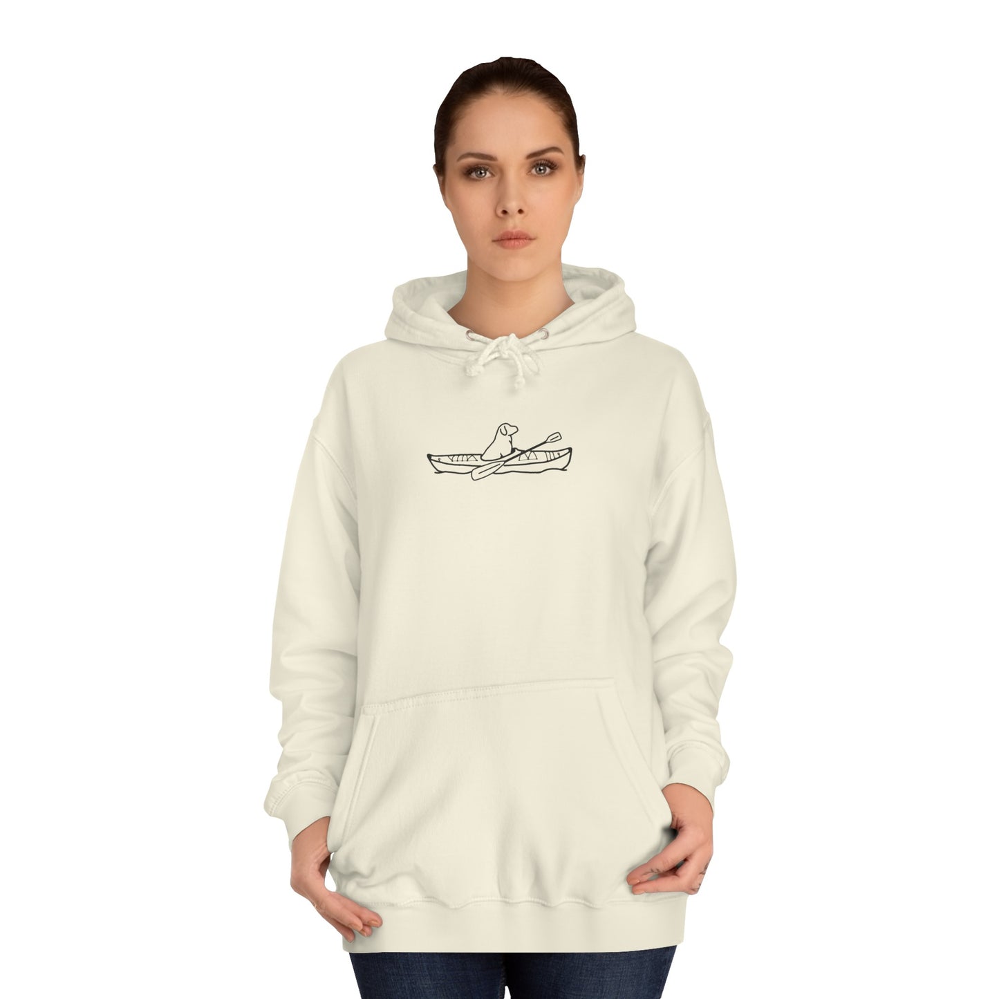 Kayak Dog - Lab Plain - Unisex Medium Weight Hoodie