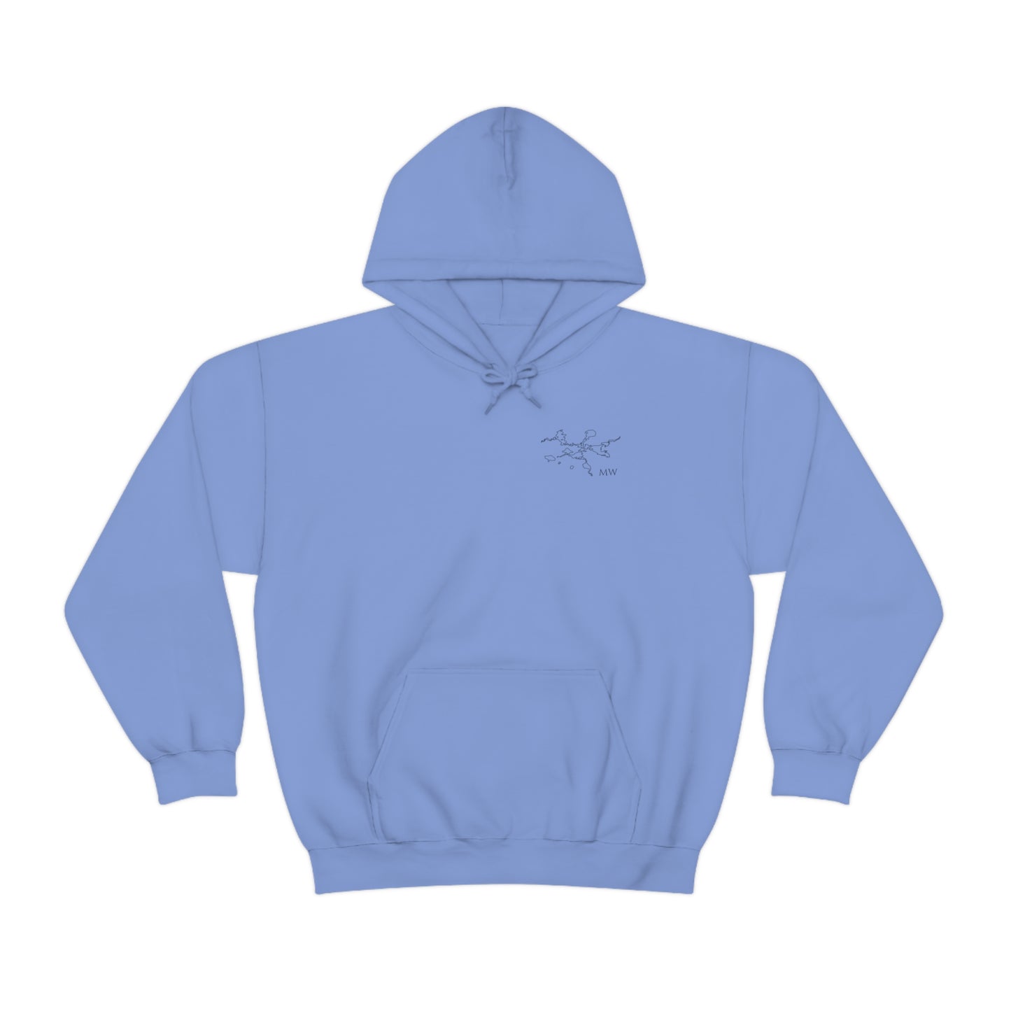 Manitowish Waters Surfing Sketch - Unisex Heavy Blend Hooded Sweatshirt