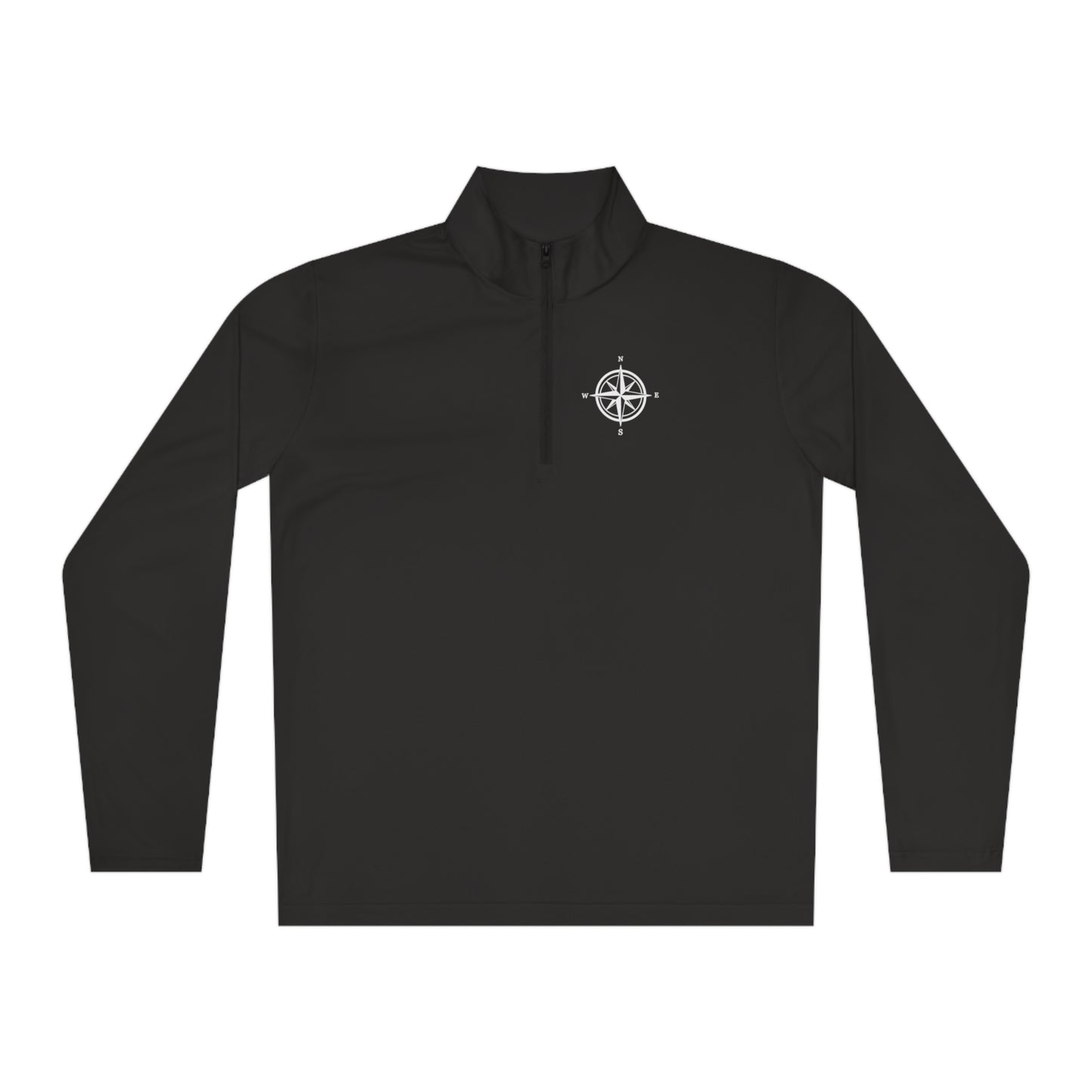 Lake Arbutus Unisex Quarter-Zip - compass rose patch