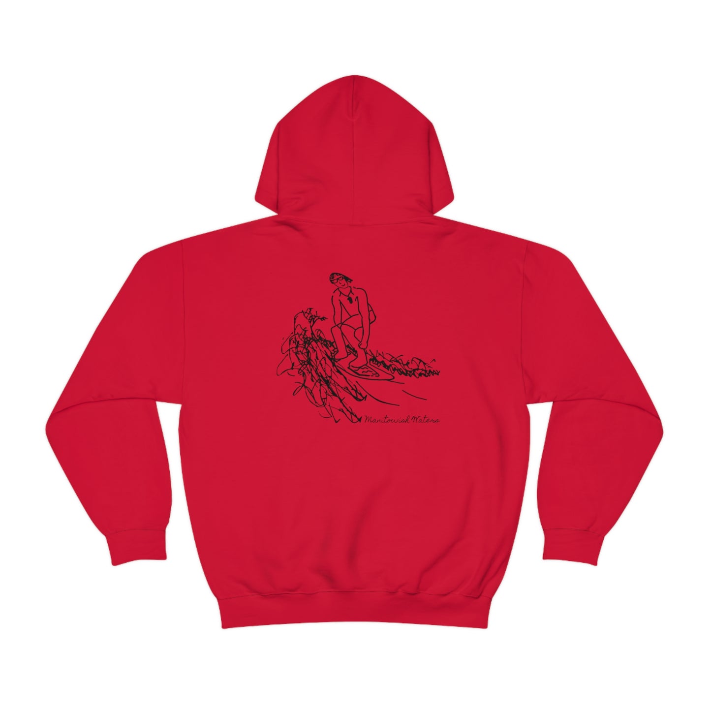 Manitowish Waters Surfing Sketch - Unisex Heavy Blend Hooded Sweatshirt