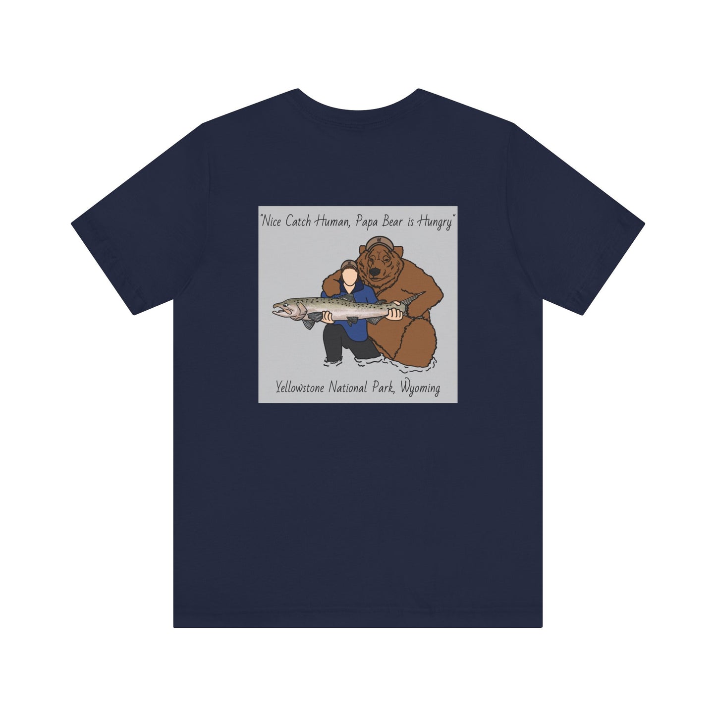 Papa Bear Yellowstone National Park Unisex Lightweight Short Sleeve Tee