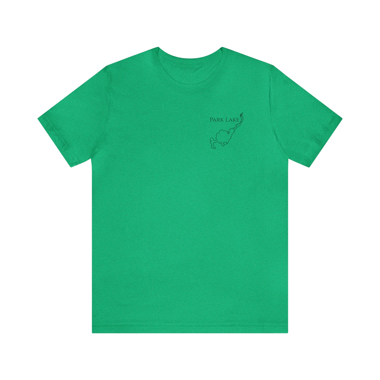 Fishing Off Dock Back - Park Lake Unisex Lightweight Short Sleeve Tee