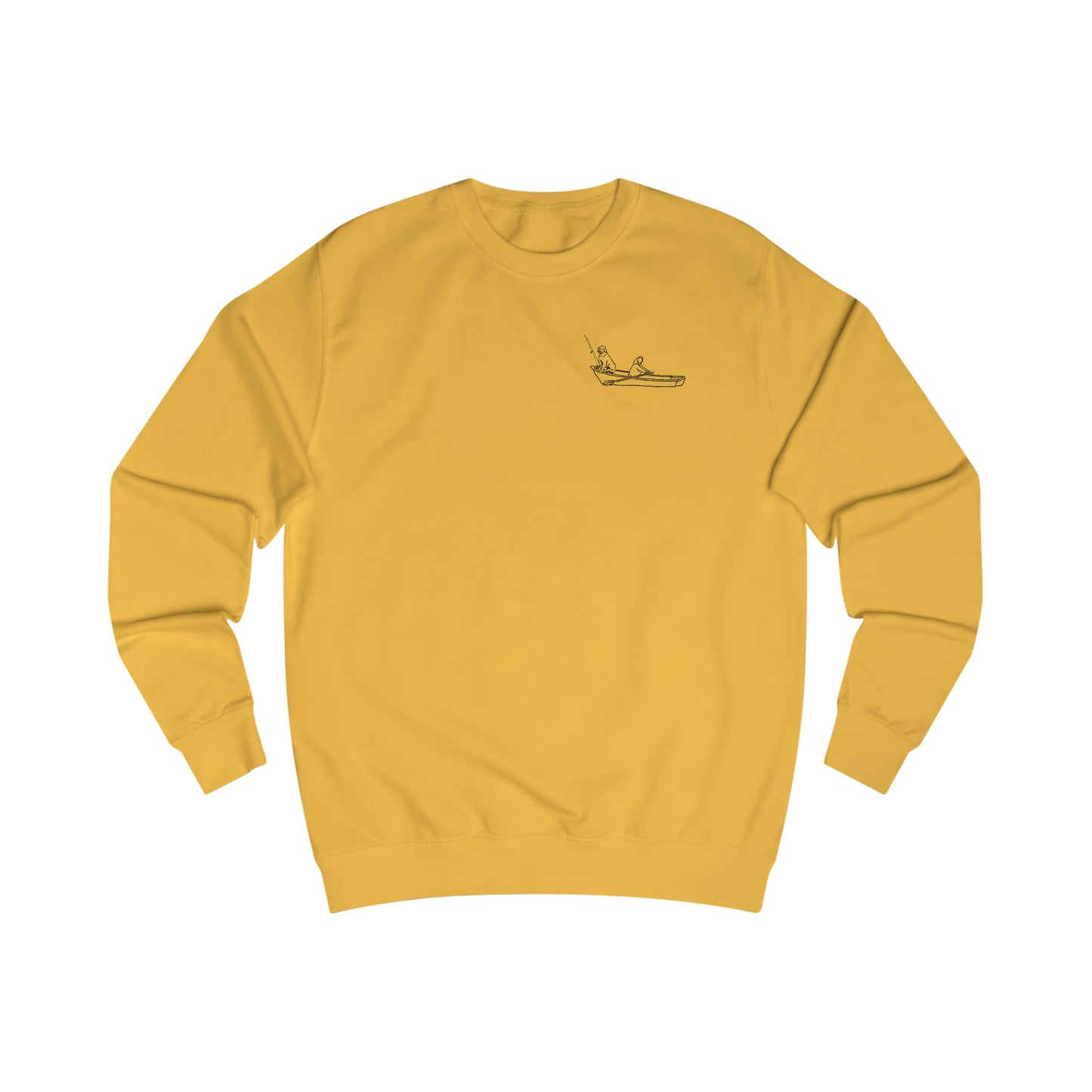 Row Boat Dog Fishing - Lac LaBelle Men's Crewneck