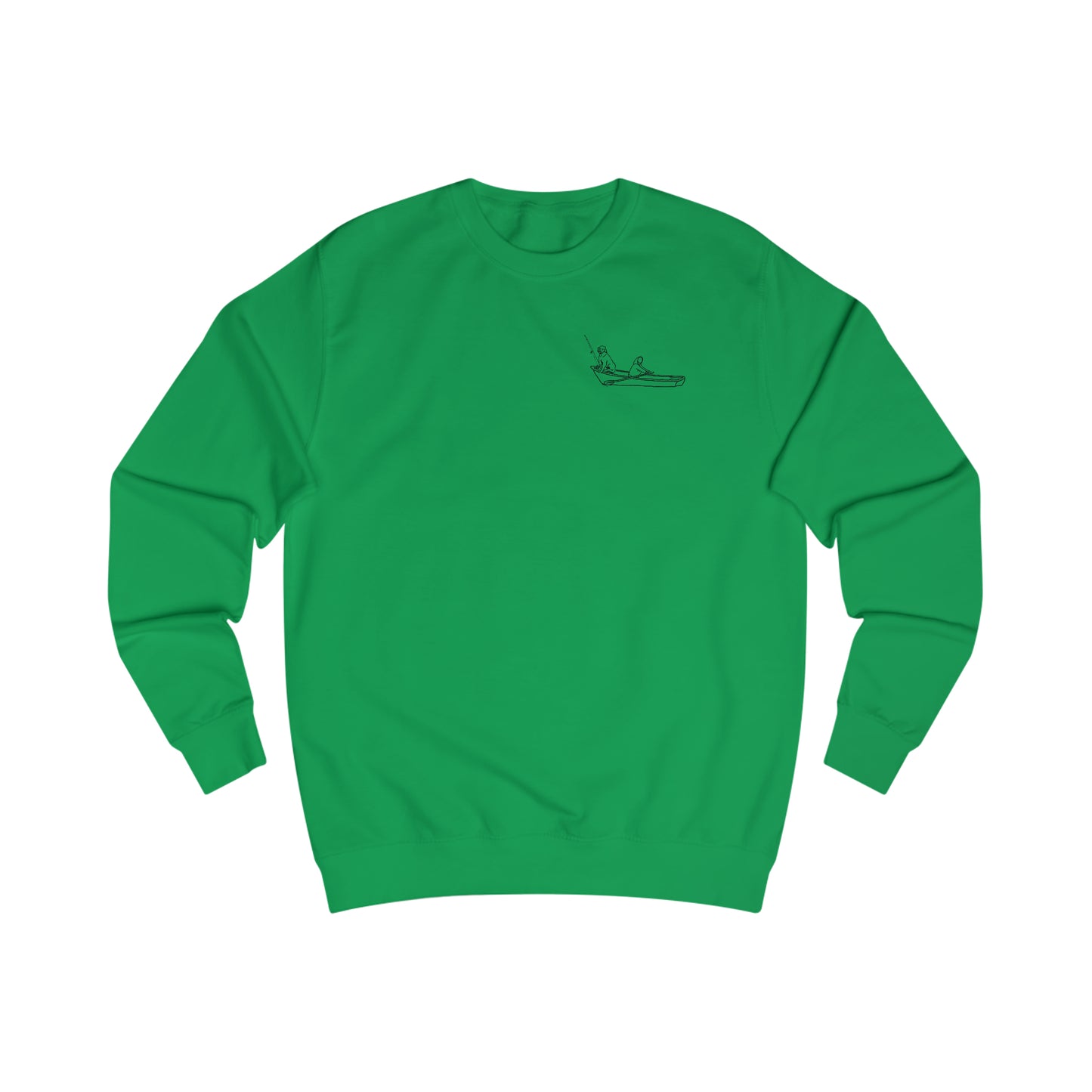 Row Boat Dog Fishing - Lac LaBelle Men's Crewneck