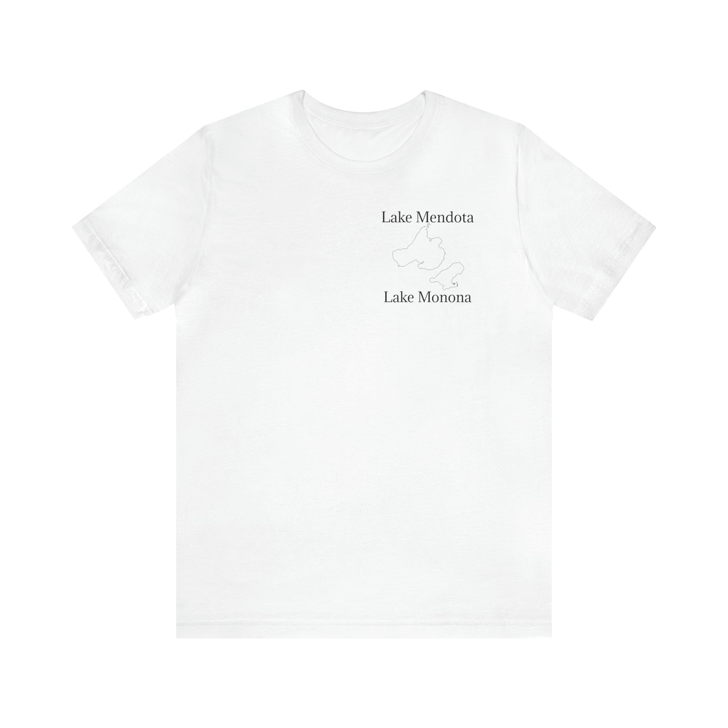 Mendota/Monona , sailboat Badger Logo - Bella & Canvas Short Sleeve