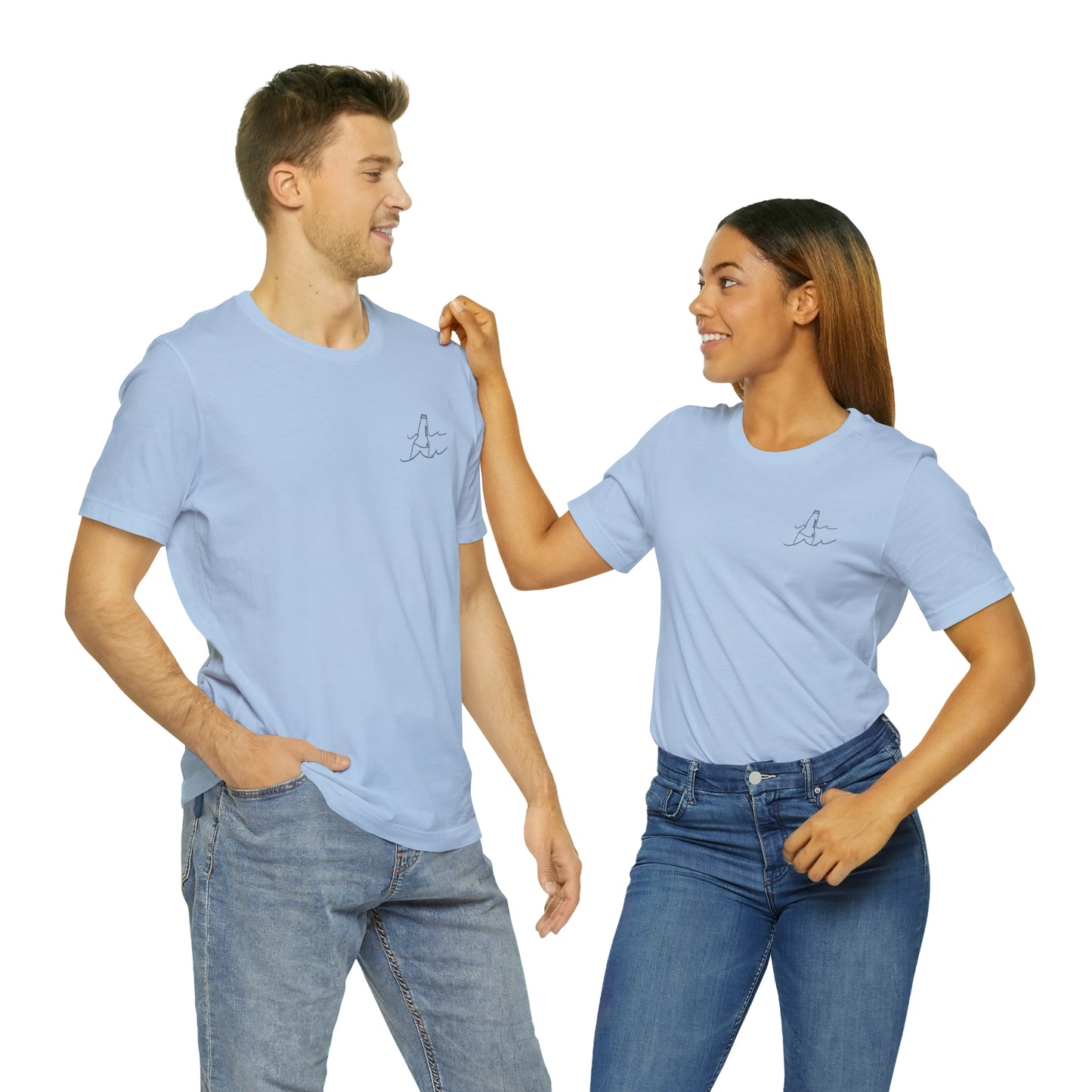 Bottle Patch - lac LaBelle Unisex Lightweight Short Sleeve Tee