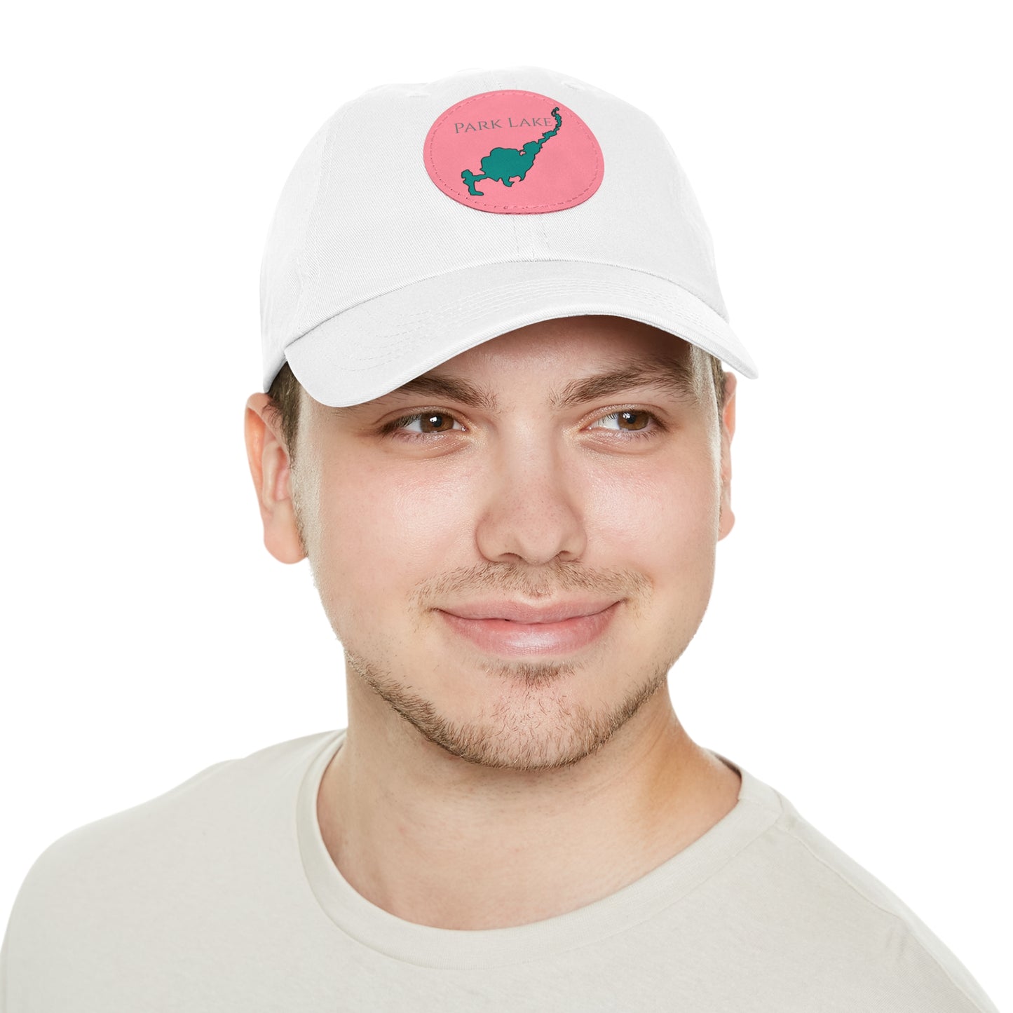 Park Lake Embroidered Hat with Leather Patch