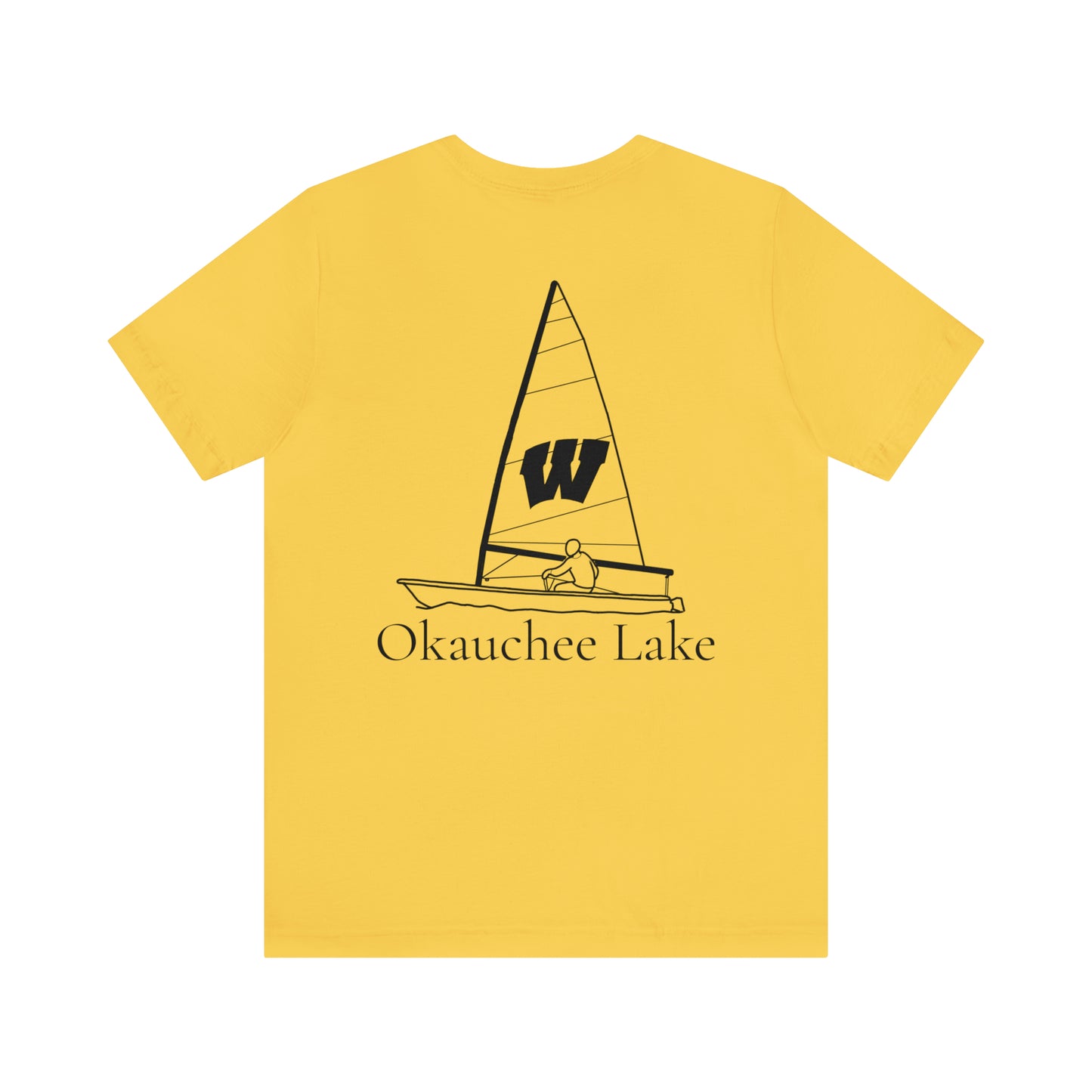 Wisconsin Sailing - Okauchee Lake Unisex Lightweight Short Sleeve Tee