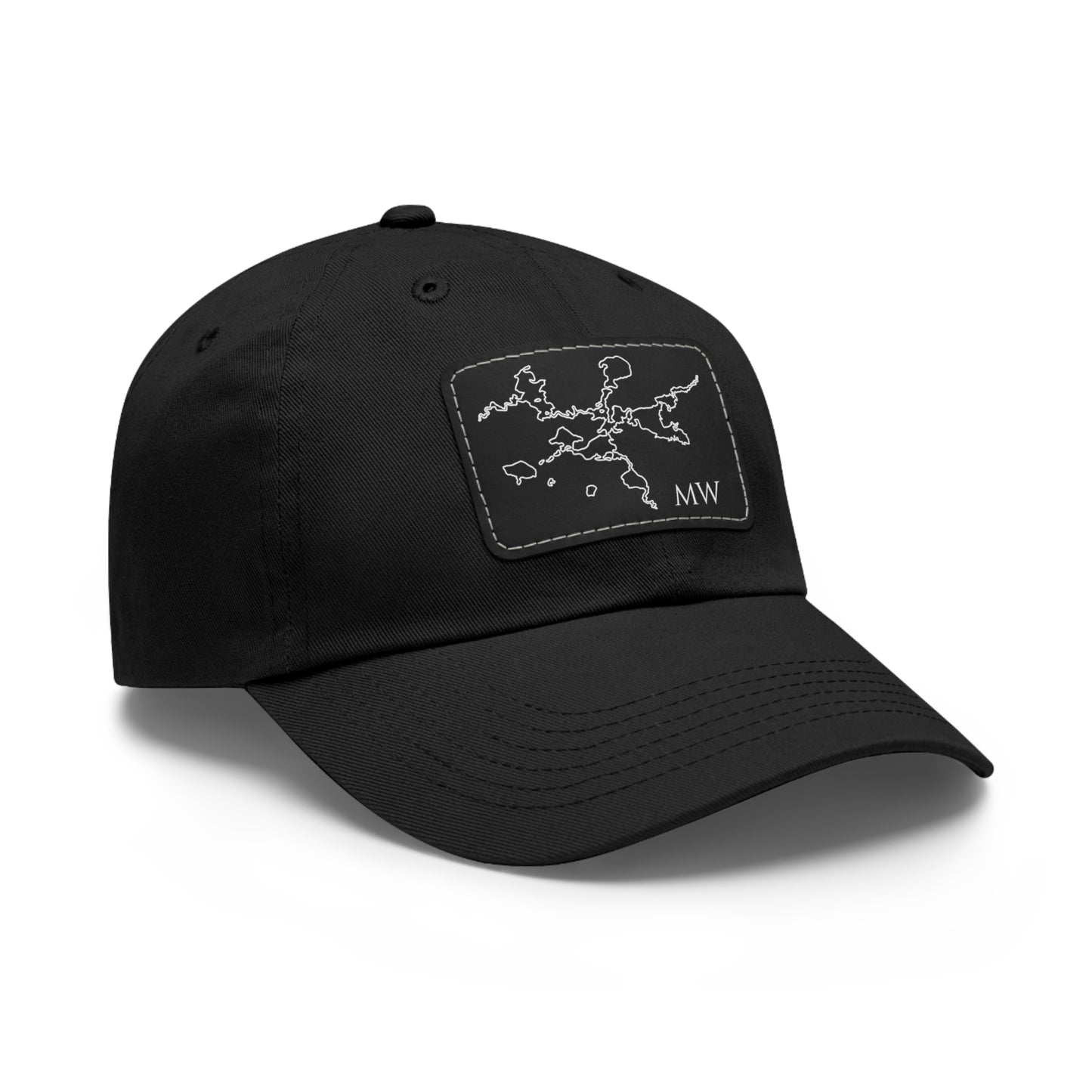 Mantowish Waters Embroidered Hat with Leather Patch