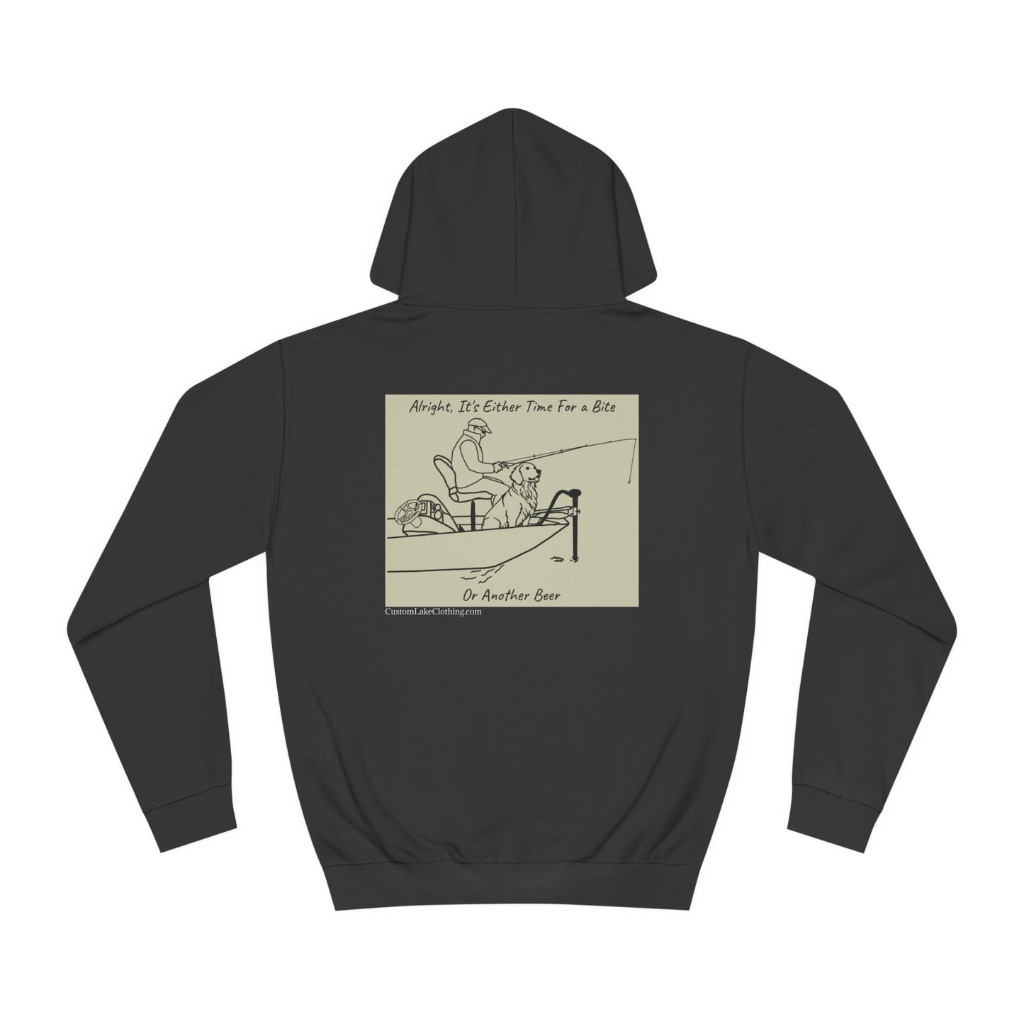 Kayak Dog - Golden Retriever Bite or Beer - Unisex Hoodie Medium Weight