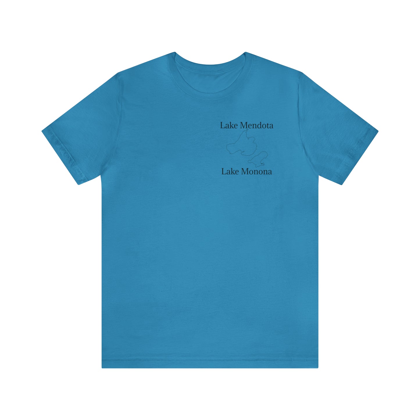 Mendota/Monona , sailboat Badger Logo - Bella & Canvas Short Sleeve