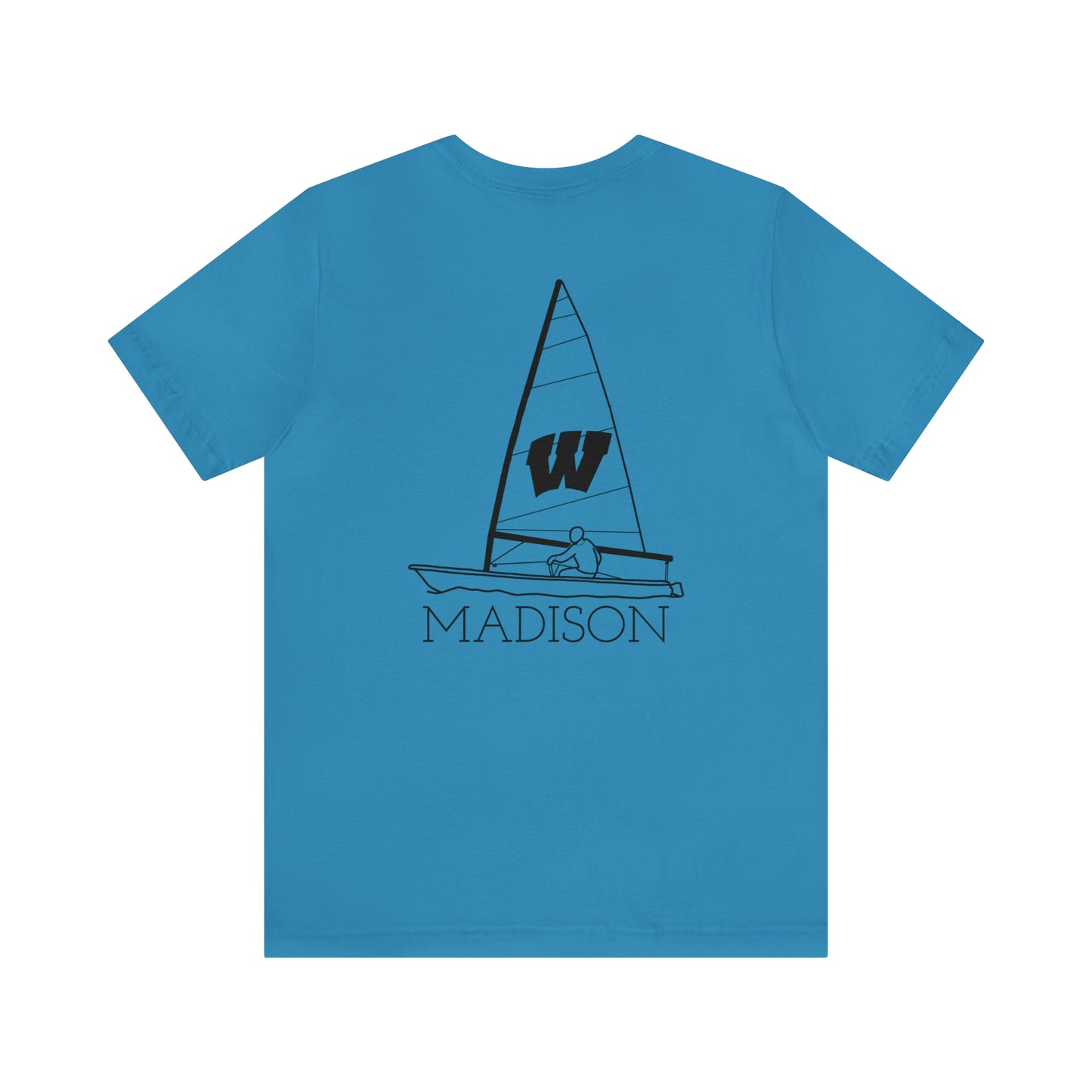 Mendota/Monona , sailboat Badger Logo - Bella & Canvas Short Sleeve