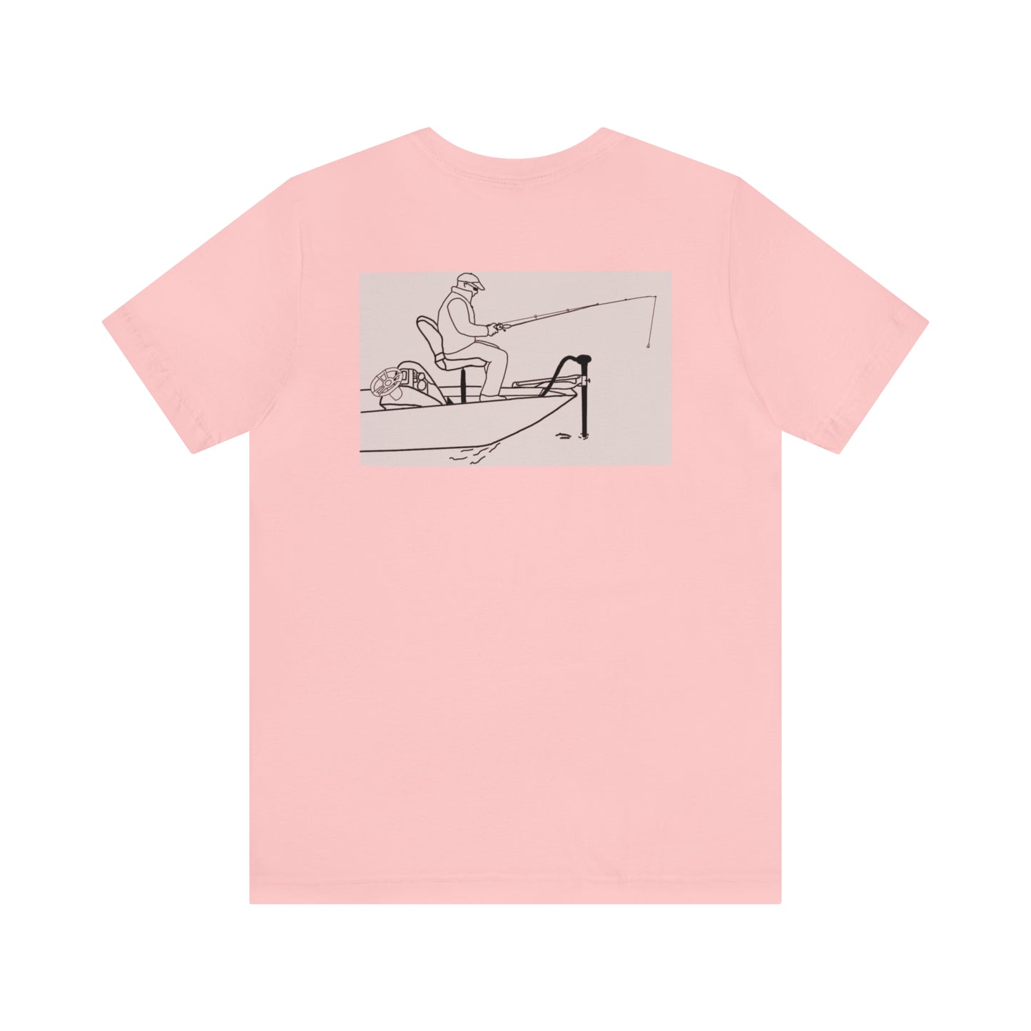 Dutch Hollow Lake, Trolling Motor Fishing Color - Unisex Lightweight Short Sleeve Tee
