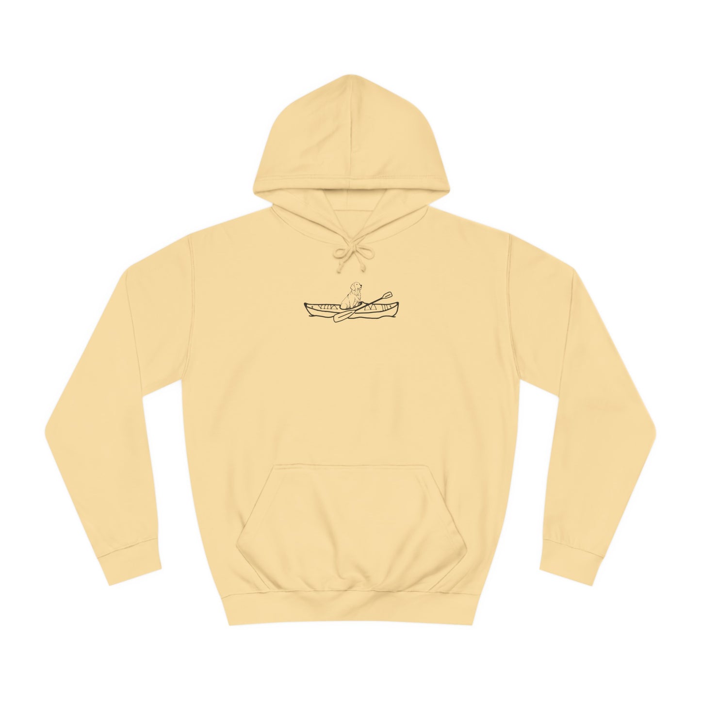 Kayak Dog - Golden Retriever Plain - Unisex Medium Weight Hoodie