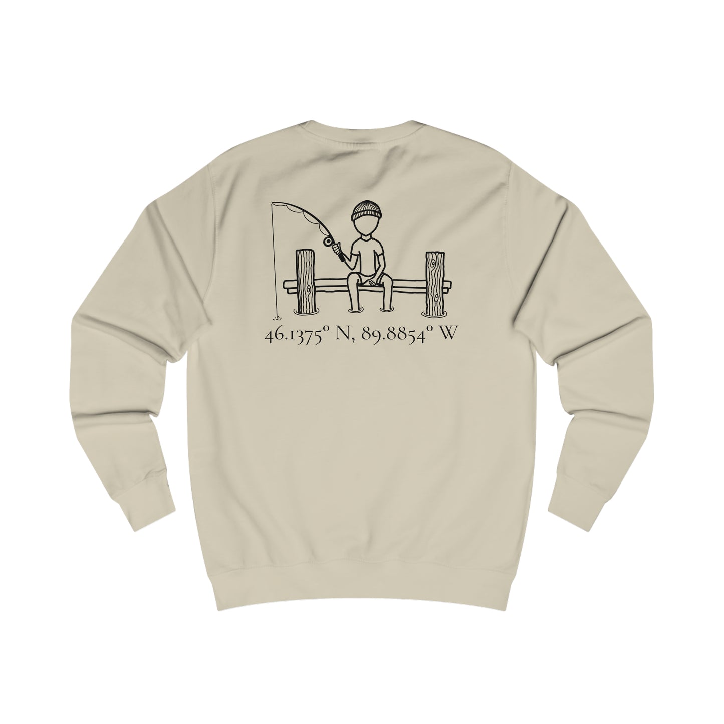 Manitowish Waters Fishing Off Dock - Men's Crewneck