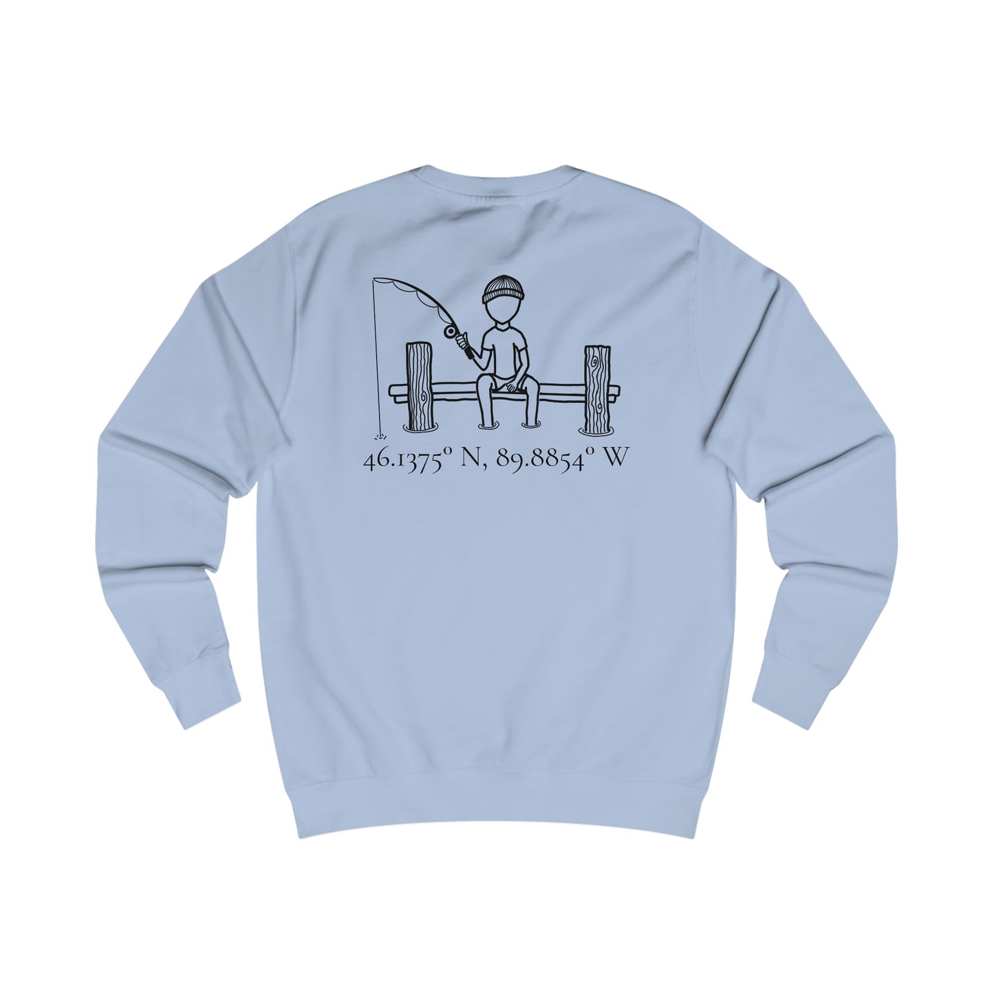 Manitowish Waters Fishing Off Dock - Men's Crewneck