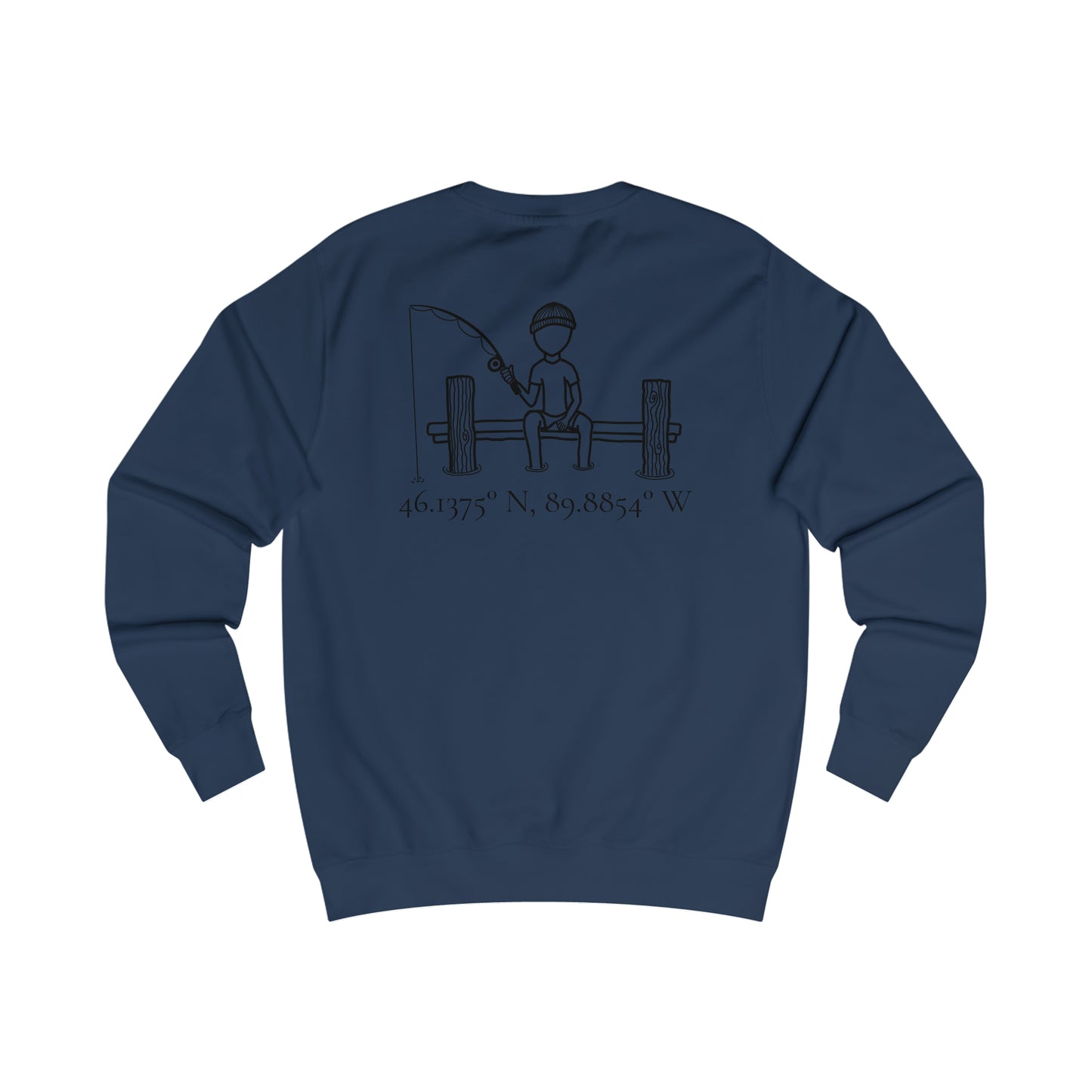 Manitowish Waters Fishing Off Dock - Men's Crewneck
