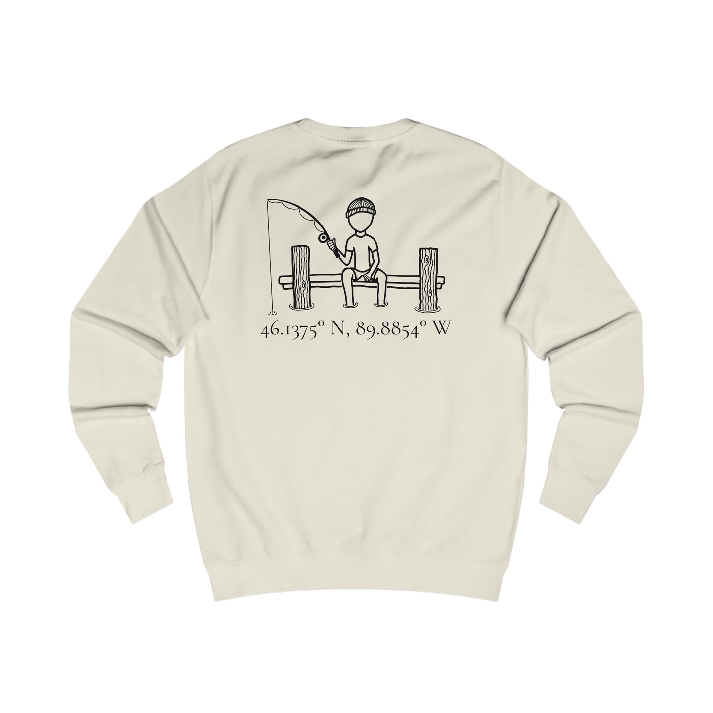 Manitowish Waters Fishing Off Dock - Men's Crewneck