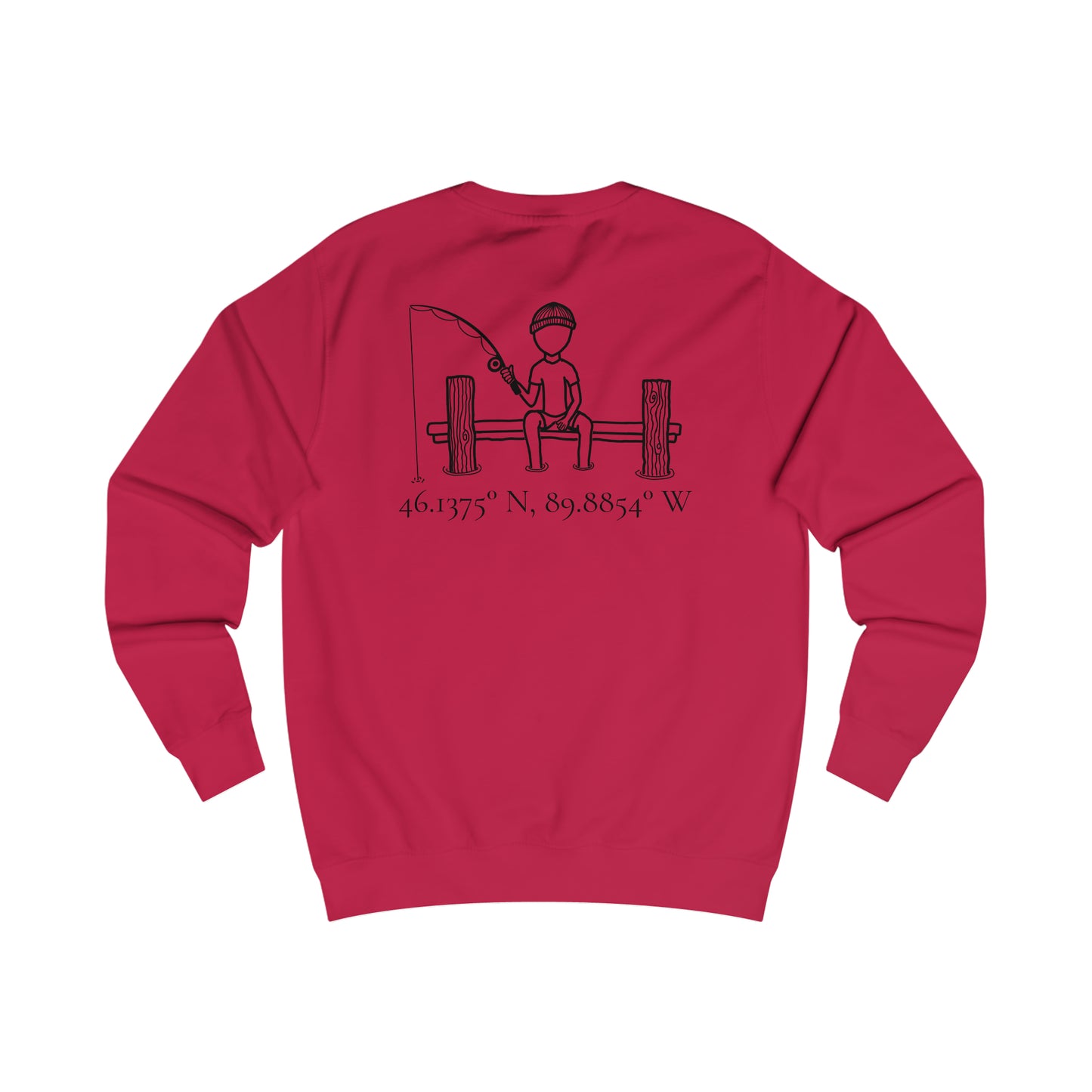 Manitowish Waters Fishing Off Dock - Men's Crewneck