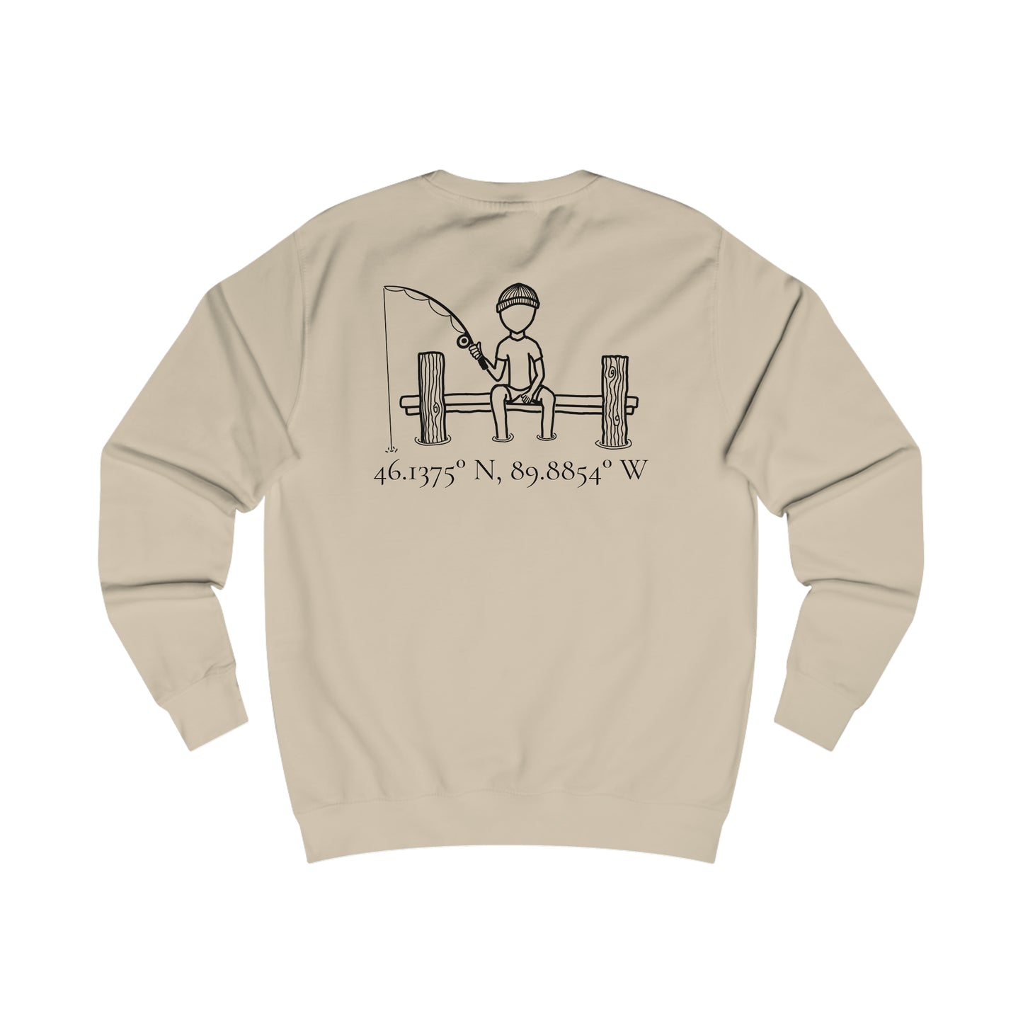Manitowish Waters Fishing Off Dock - Men's Crewneck