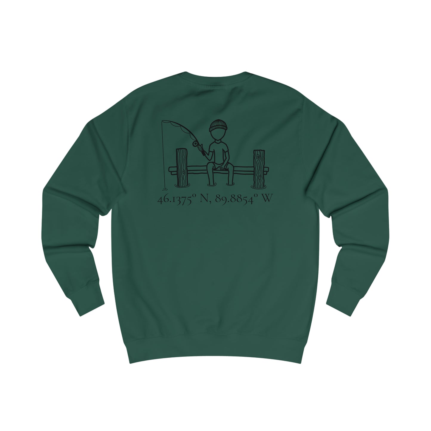 Manitowish Waters Fishing Off Dock - Men's Crewneck