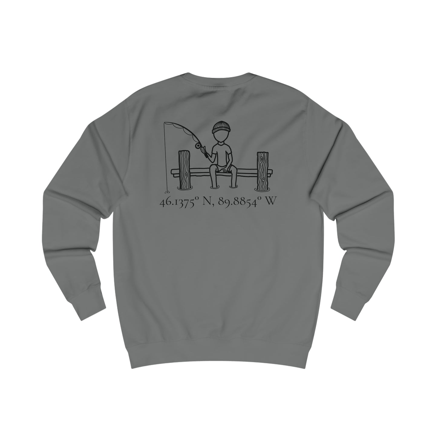 Manitowish Waters Fishing Off Dock - Men's Crewneck