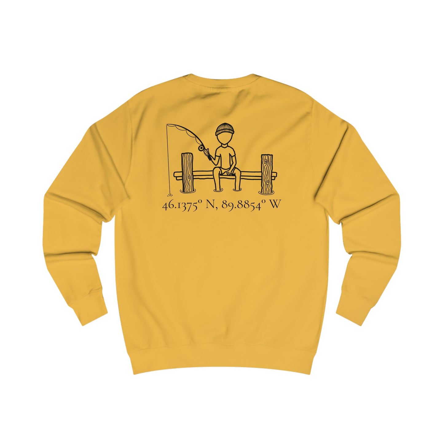 Manitowish Waters Fishing Off Dock - Men's Crewneck