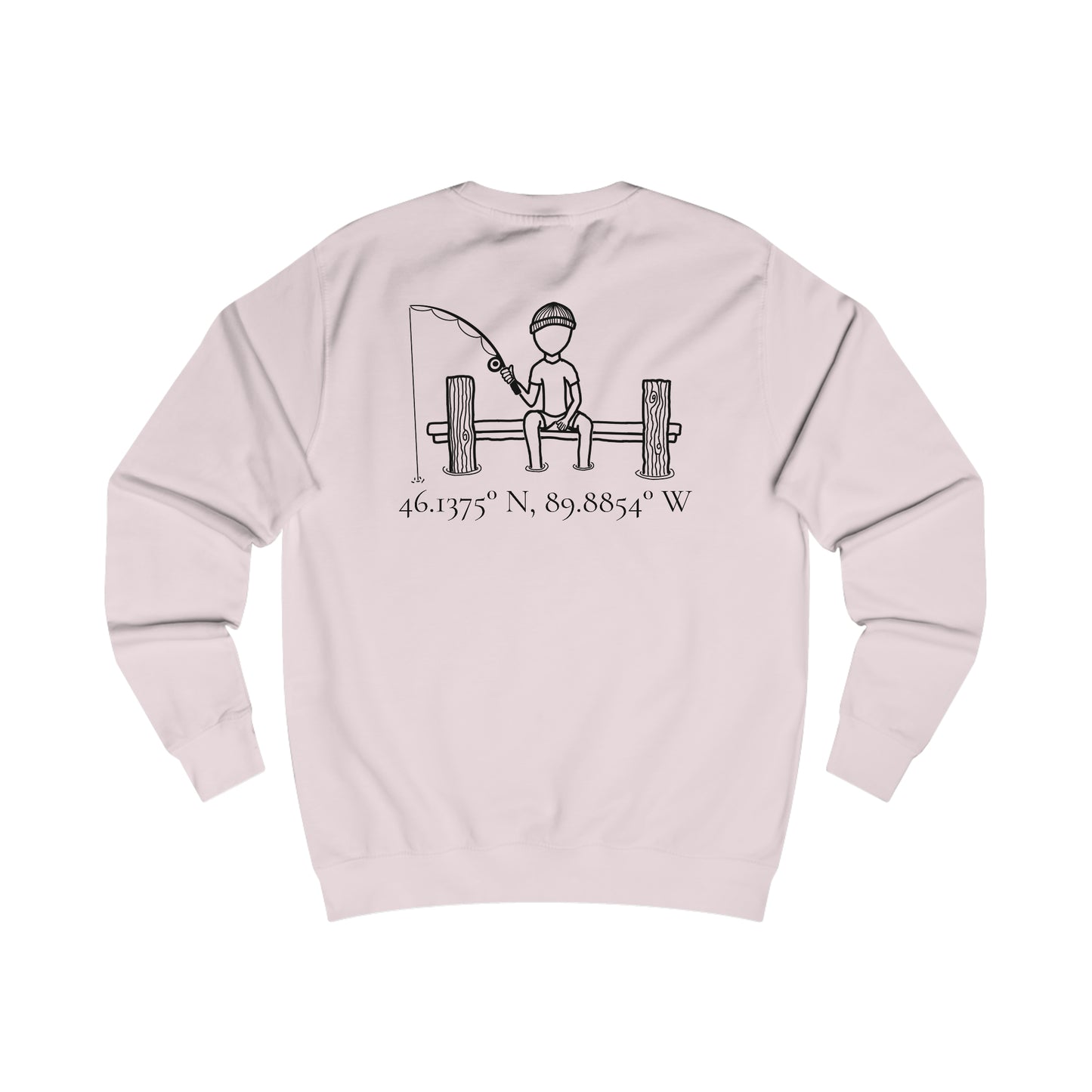 Manitowish Waters Fishing Off Dock - Men's Crewneck