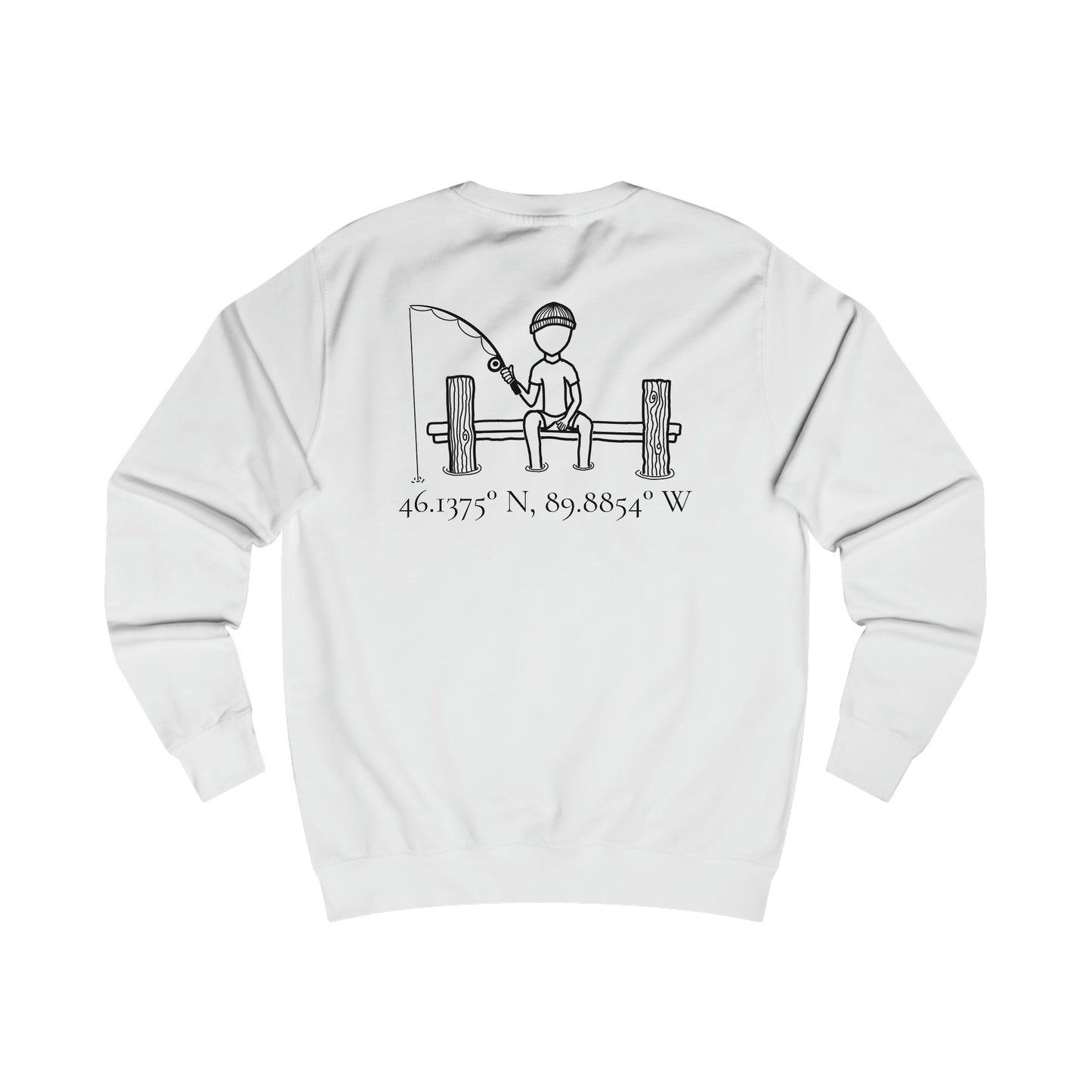 Manitowish Waters Fishing Off Dock - Men's Crewneck