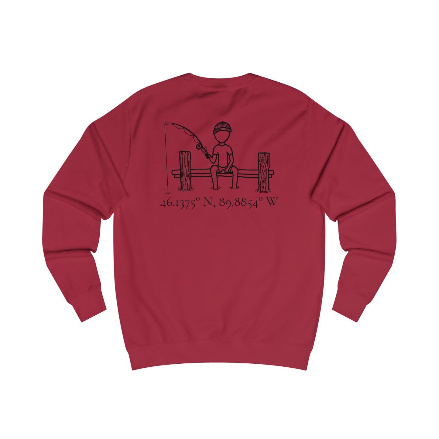 Manitowish Waters Fishing Off Dock - Men's Crewneck