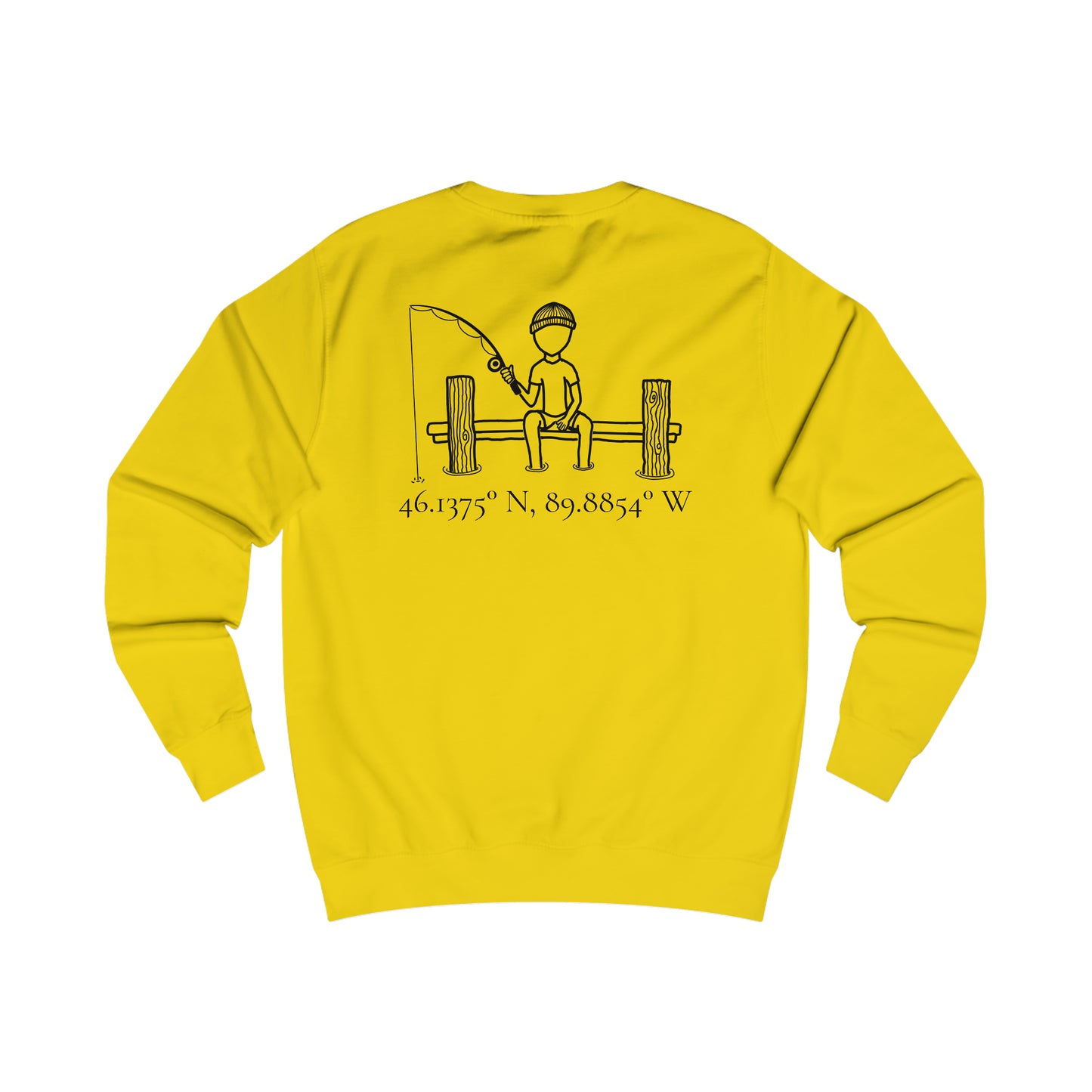 Manitowish Waters Fishing Off Dock - Men's Crewneck