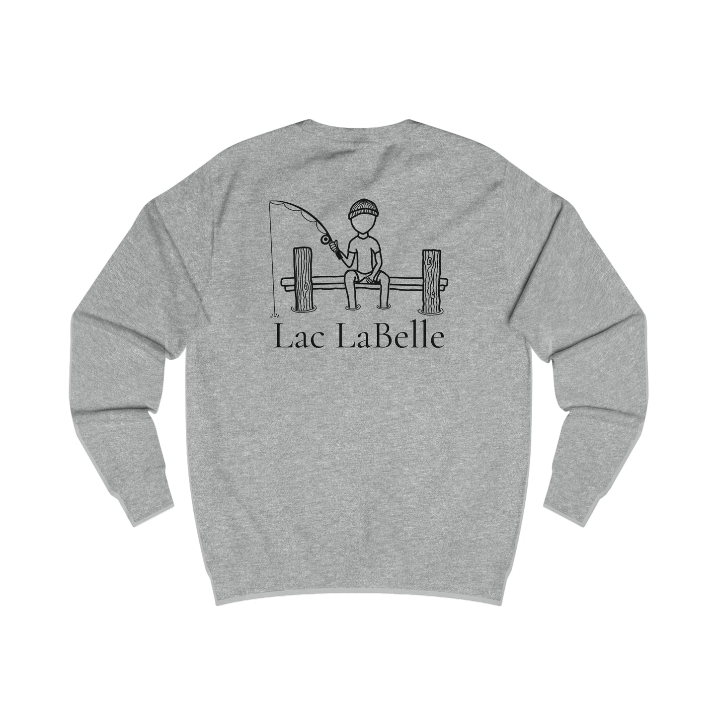 Fishing Off Dock - Lac LaBelle Men's Crewneck