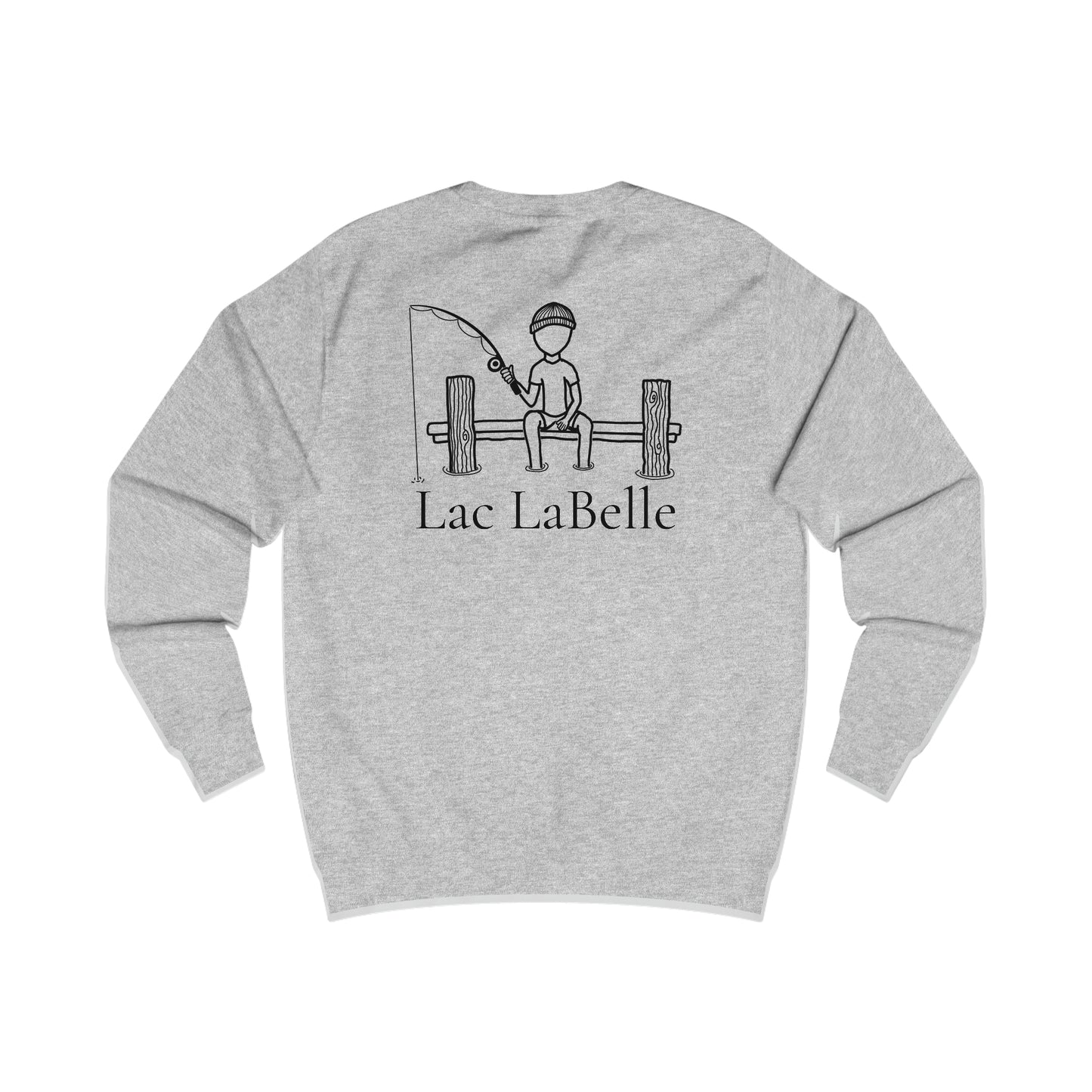 Fishing Off Dock - Lac LaBelle Men's Crewneck