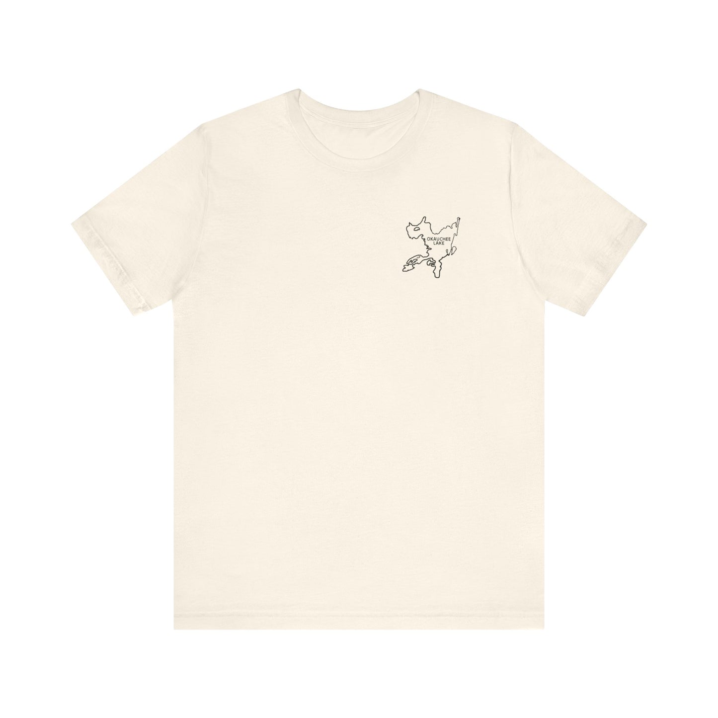 Bow fishing and Okauchee Lake Model - Unisex Lightweight Short Sleeve Tee