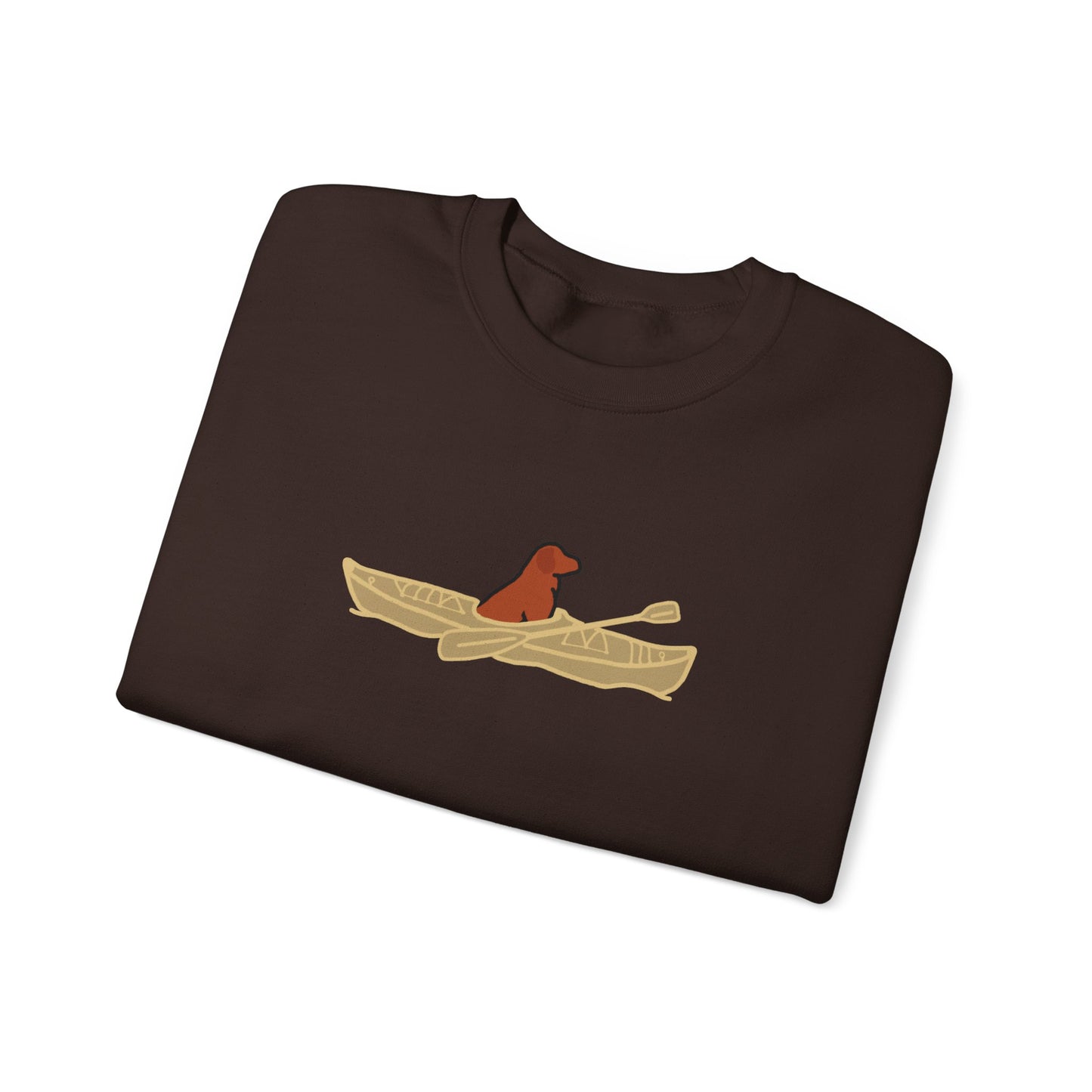 Lucy Lab Kayak Dog Pewaukee Lake - Unisex Heavy Blend™ Crewneck Sweatshirt